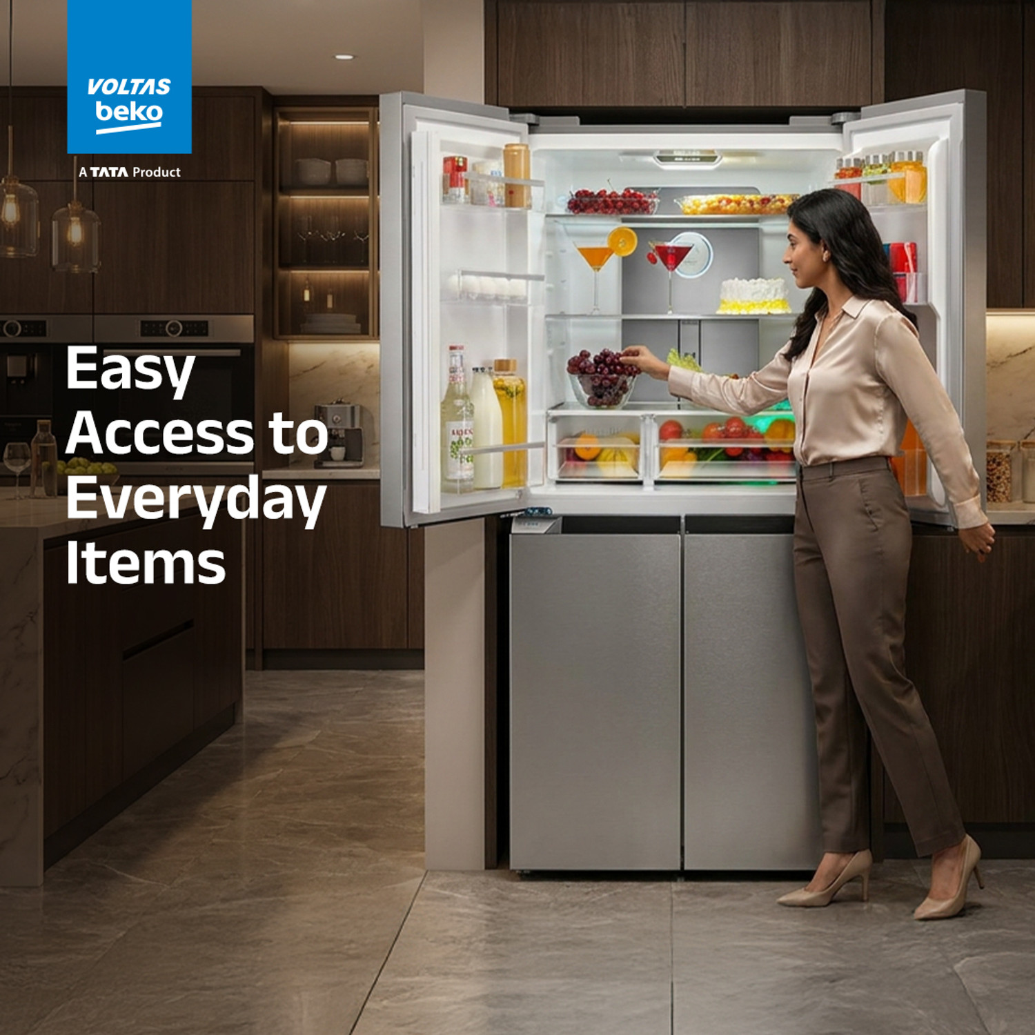 Image of Voltas Beko 472 L Frost Free Side by Side Refrigerator
