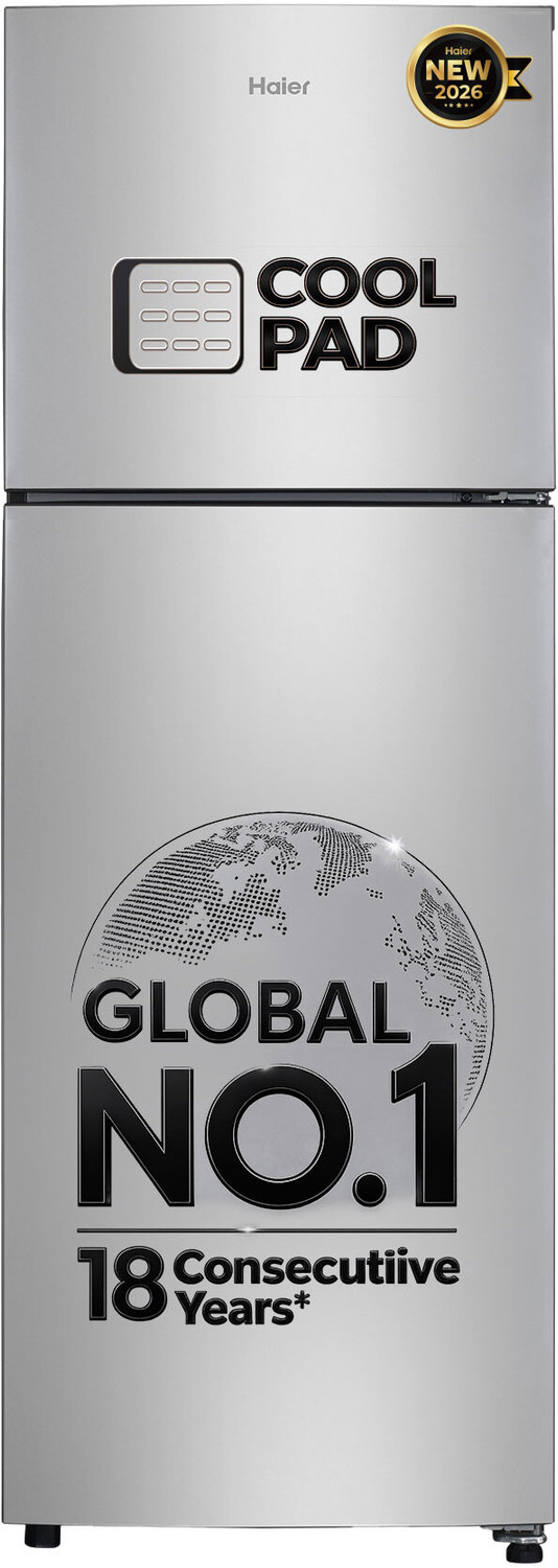 Image of Haier 240 L Frost Free Double Door 1 Star Refrigerator with Cool Pad for Extended Cooling & Spacious Fresh Zone