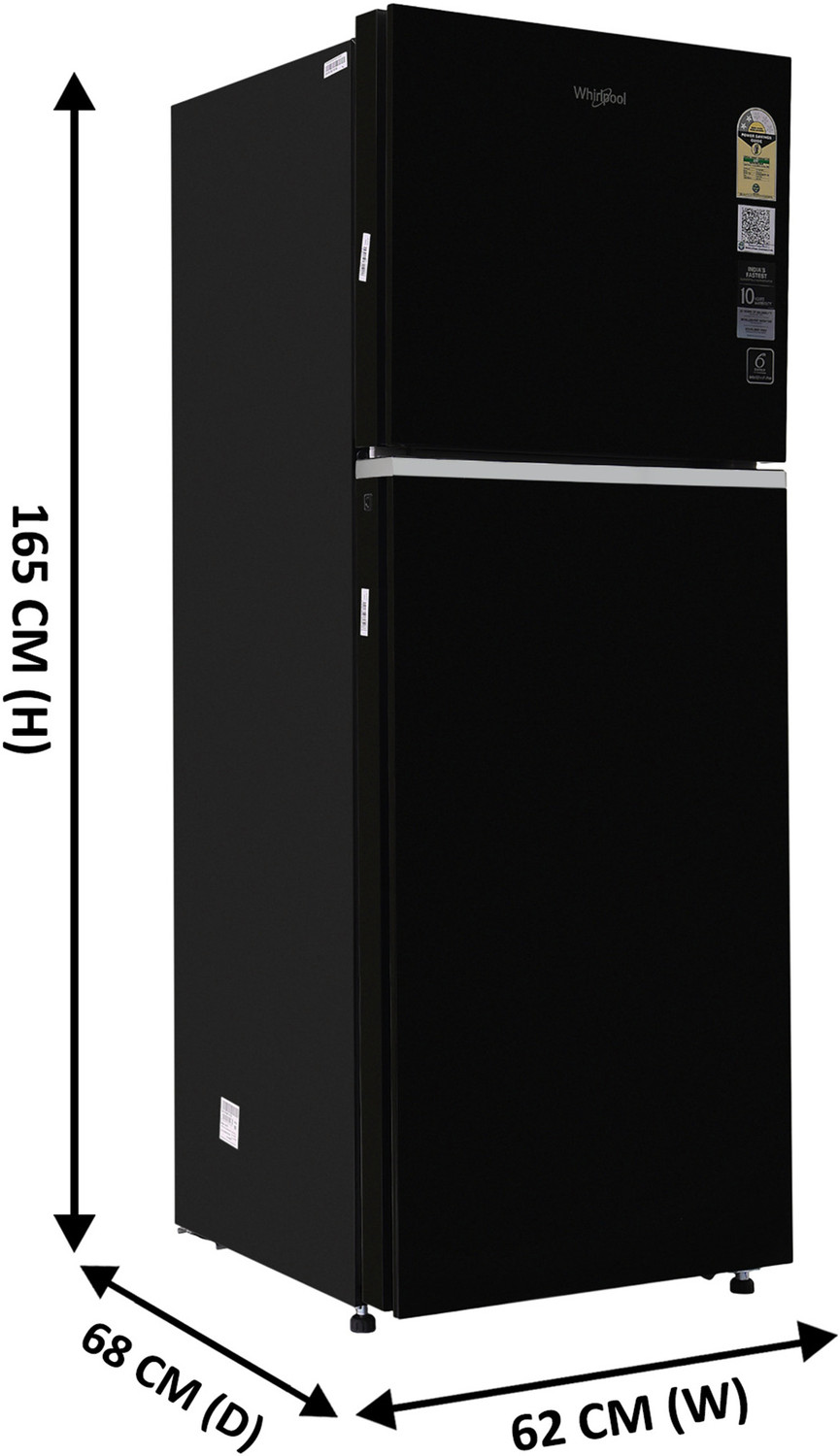 Image of Whirlpool 308 L Frost Free Double Door Top Mount 2 Star Refrigerator