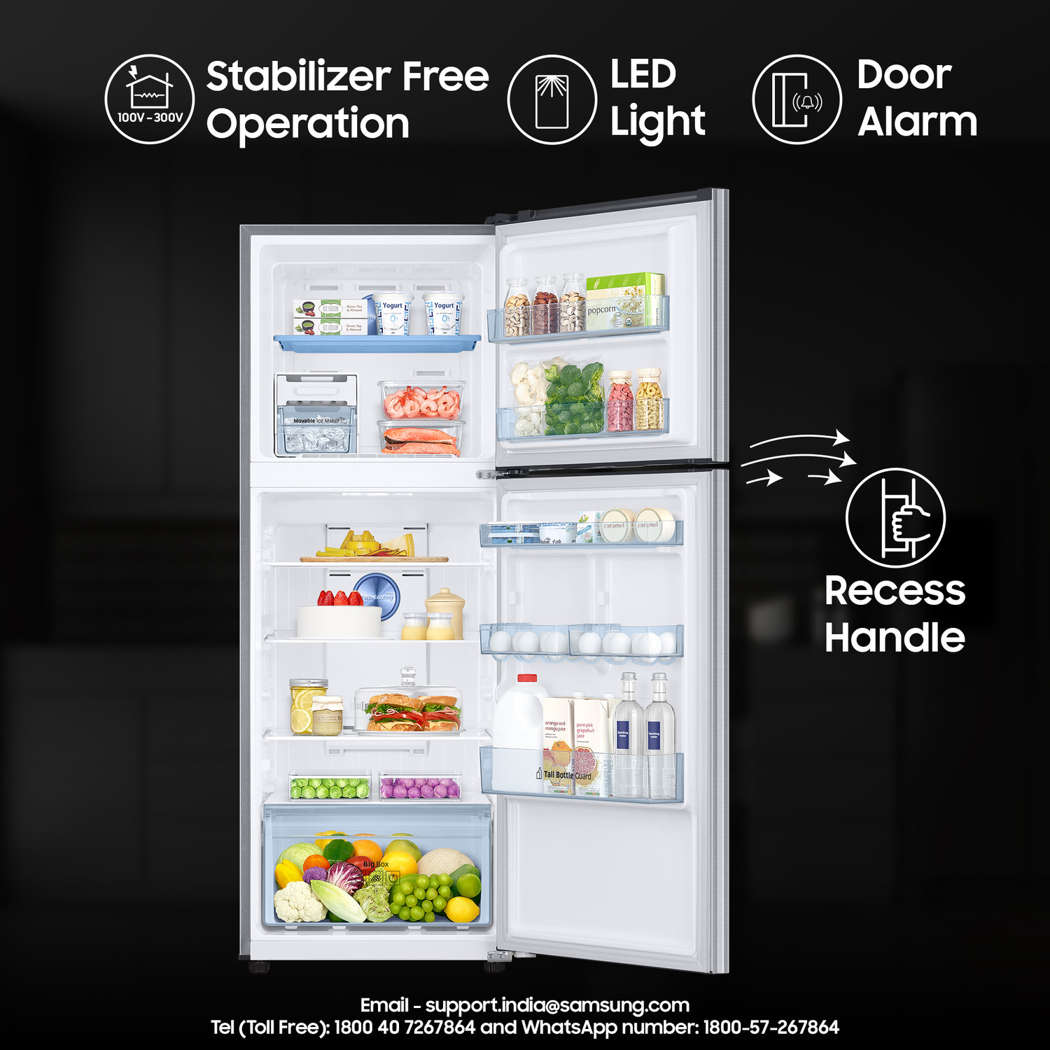 Image of Samsung 301 L Frost Free Double Door 3 Star Convertible Refrigerator