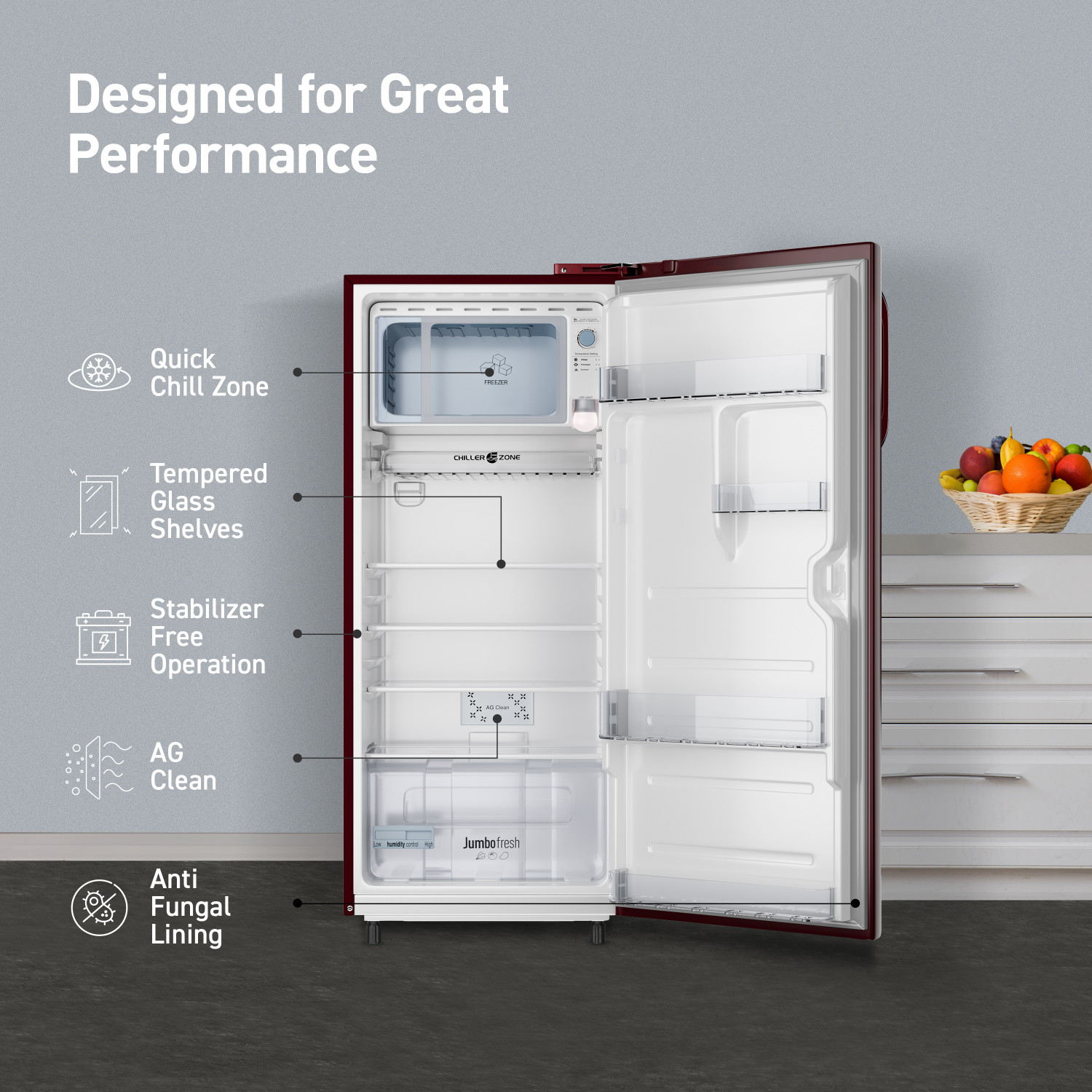 Image of Panasonic 230 L Direct Cool Single Door 3 Star Refrigerator