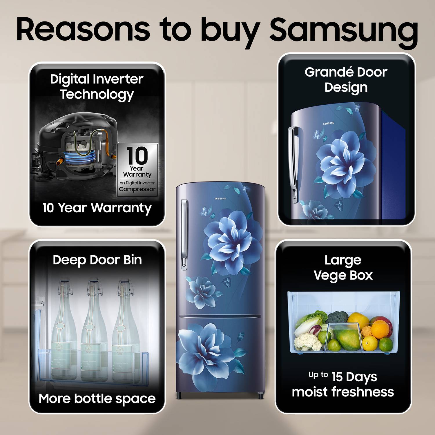 Samsung 183L Direct Cool Single Door Refrigerator 2026 Model - Image 4