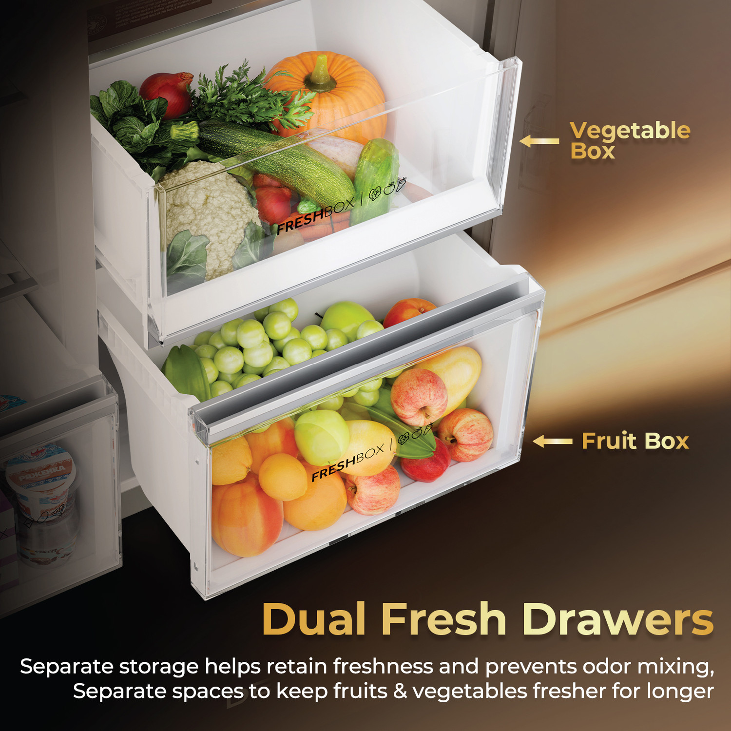 Image of Haier 540 L Frost Free Double Door 3 Star Refrigerator with Inverter , (360 Magic Cooling for Uniform Freshness, Dual Fresh Drawers for freshness, Deo Fresh Technology, 2026 Model)