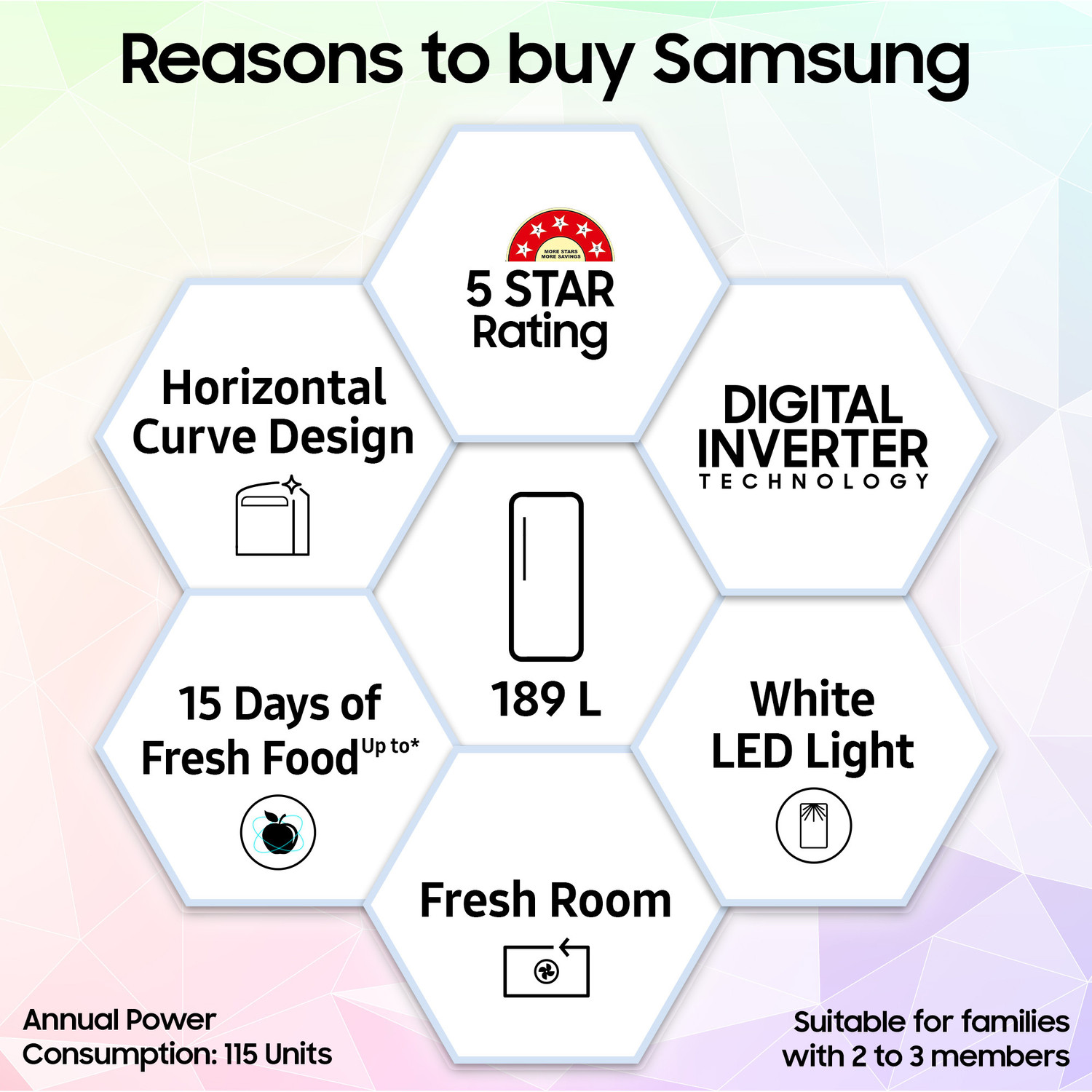 Image of Samsung 189 L Direct Cool Single Door 5 Star Refrigerator with Base Drawer with Digital Inverter, Single Touch Defrost, 2026 Model