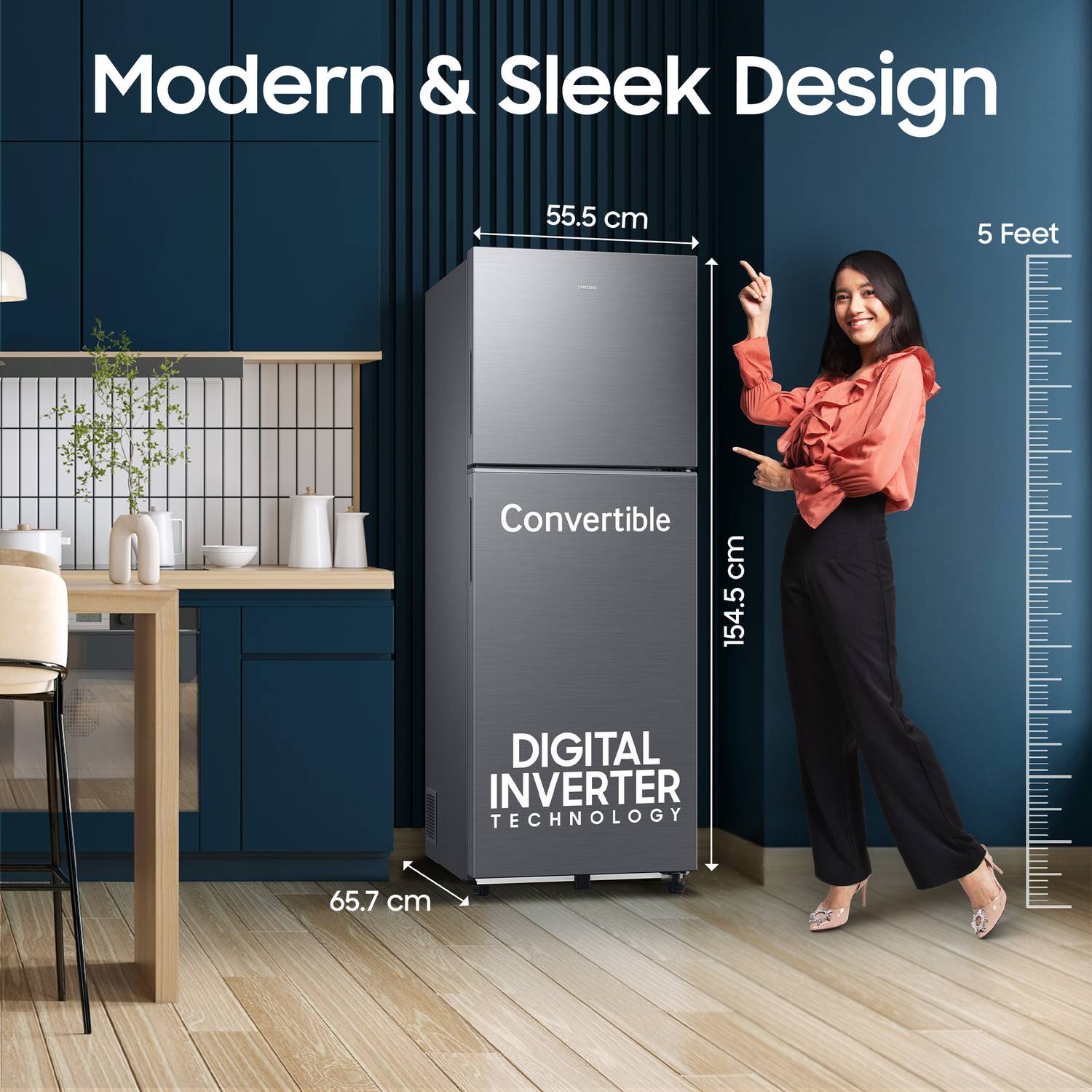 Samsung 236L Frost Free Double Door Refrigerator - Image 2
