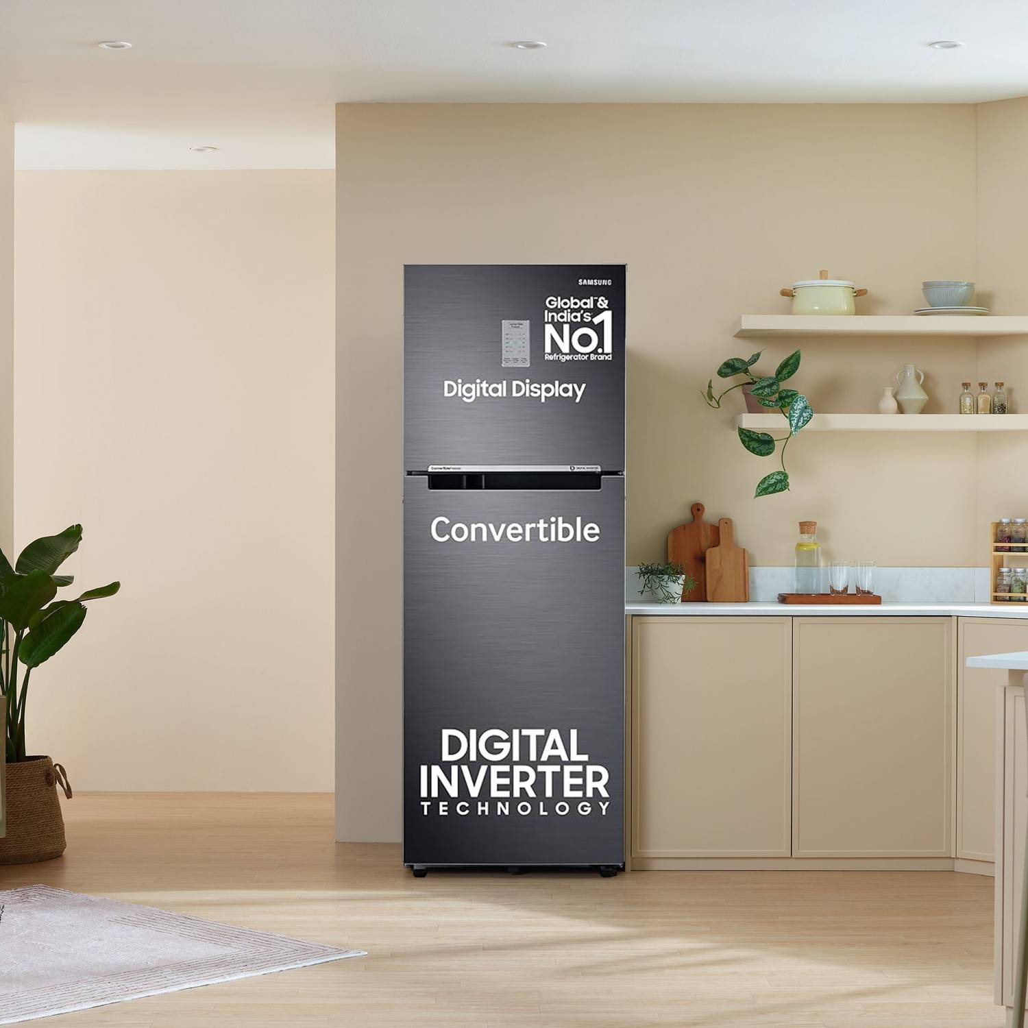 Samsung 236L Frost Free Double Door 3 Star Convertible Refrigerator - Image 5