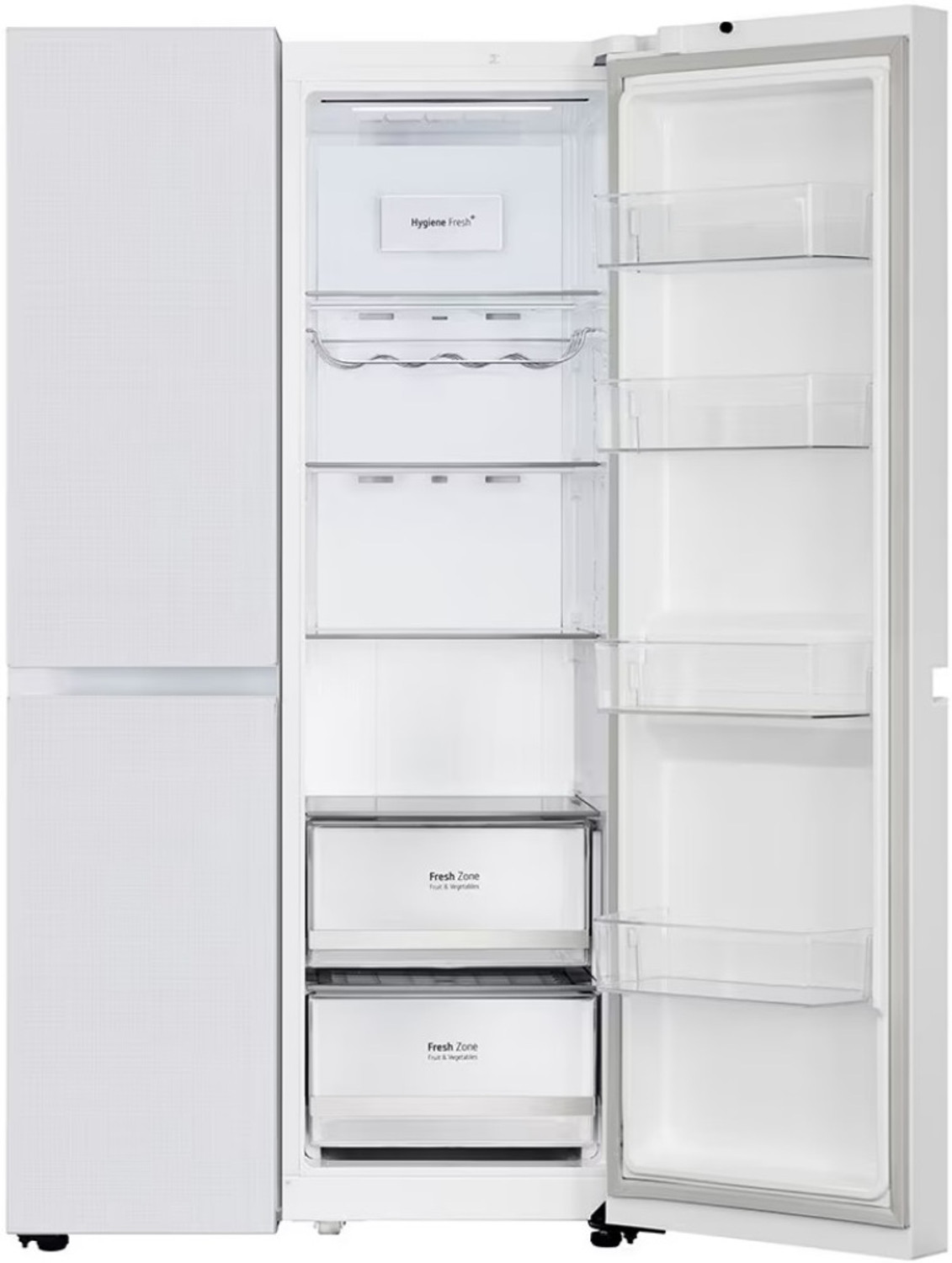 Image of LG 650 L Frost Free Side by Side 5 Star Convertible Refrigerator with Smart Inverter Compressor, Premium Glass Door, Hygiene Fresh+ & DoorCooling+