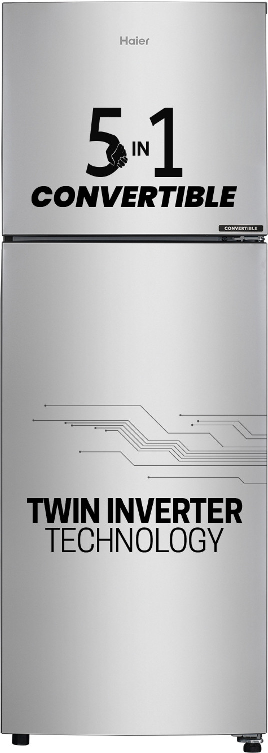 Image of Haier 240 L Frost Free Double Door 3 Star Convertible Refrigerator with Convertible 5 in 1Turbo Icing