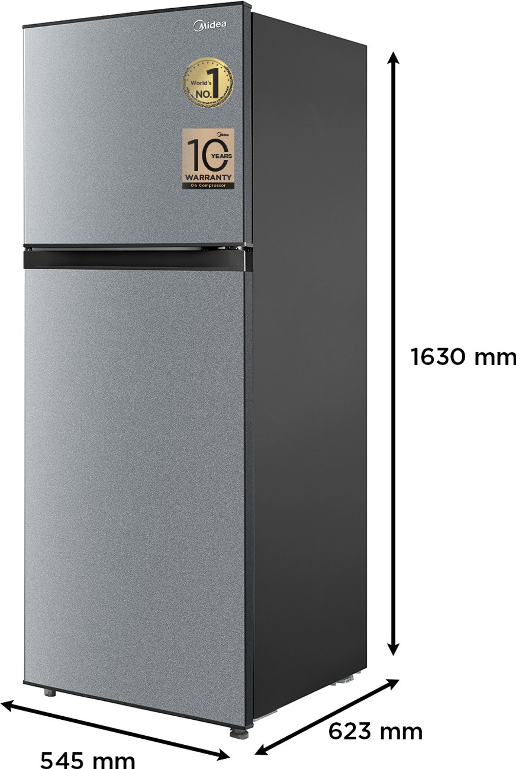 Image of Midea 253 L Frost Free Double Door Top Mount 2 Star Refrigerator