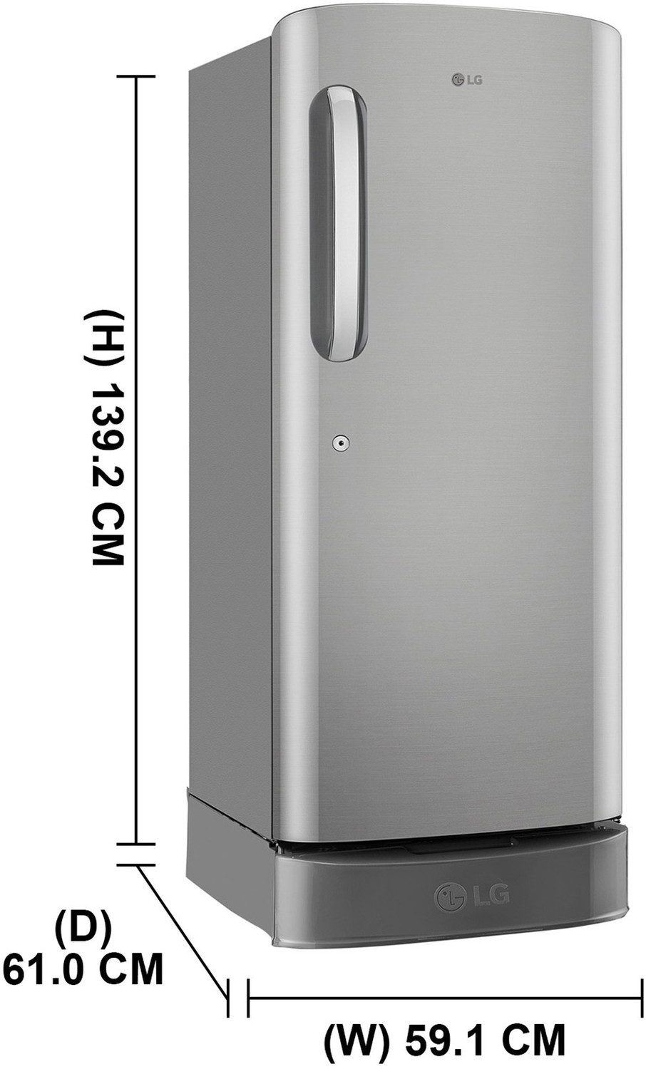 Image of LG 224 L Direct Cool Single Door 5 Star Refrigerator with Base Drawer
