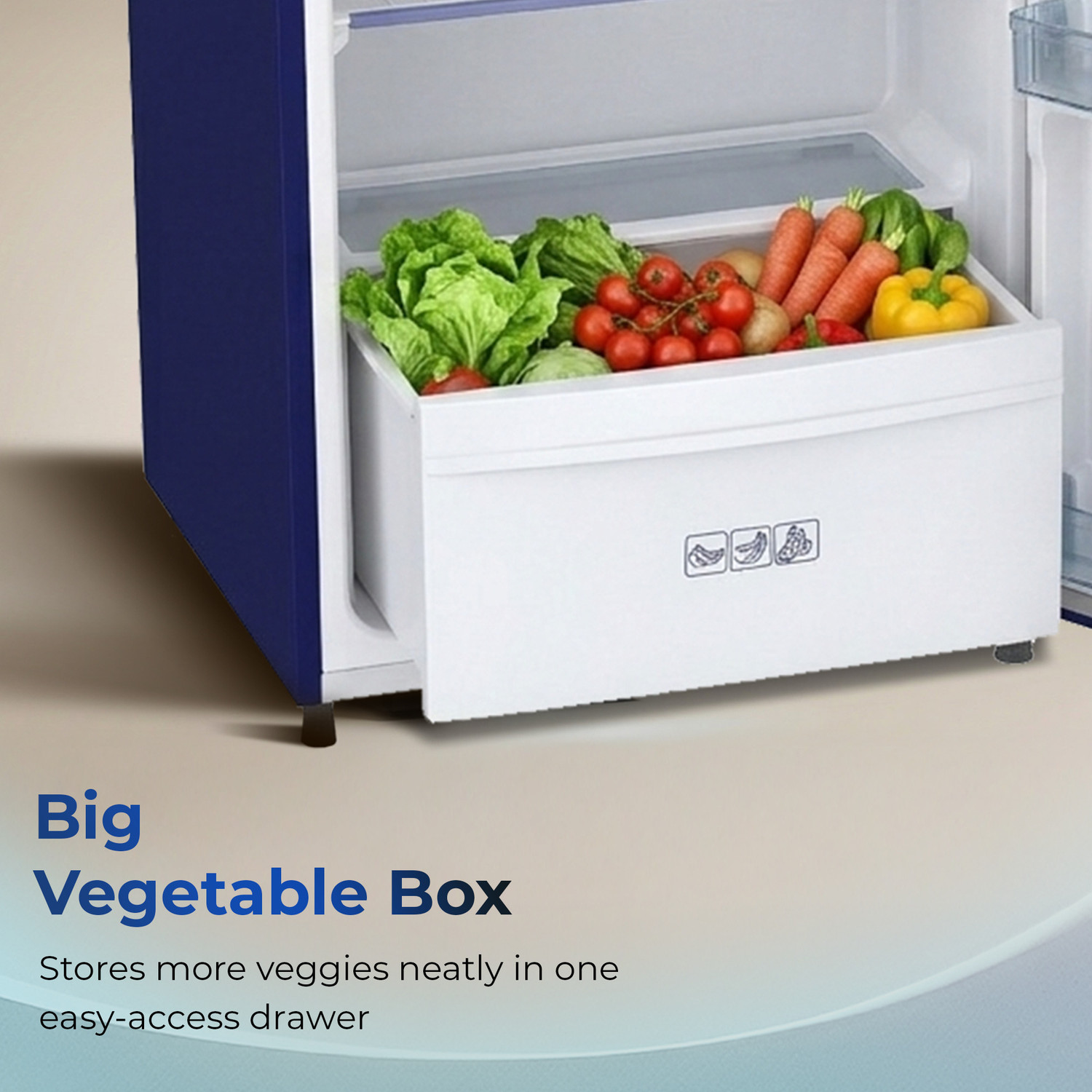 Image of Haier 165 L Direct Cool Single Door 1 Star Refrigerator with with Diamond Edge Freezing Technology, Easy Clean Back, Large Vegetable Box ( 2026 Model)