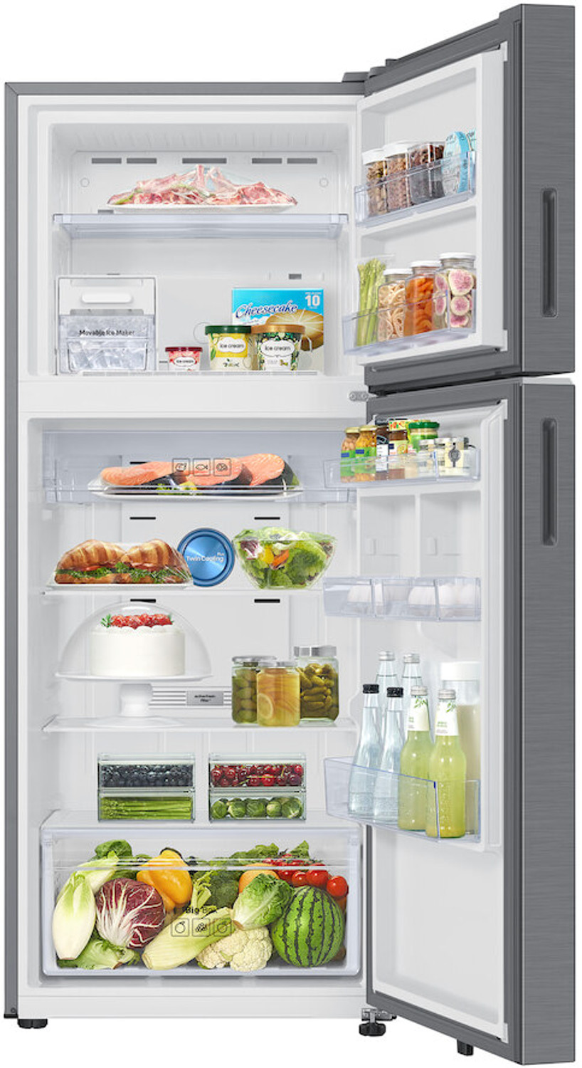 Image of Samsung 396 L Frost Free Double Door 2 Star Convertible Refrigerator (Elegant Inox Silver, RT41HG6C42S8HL)
