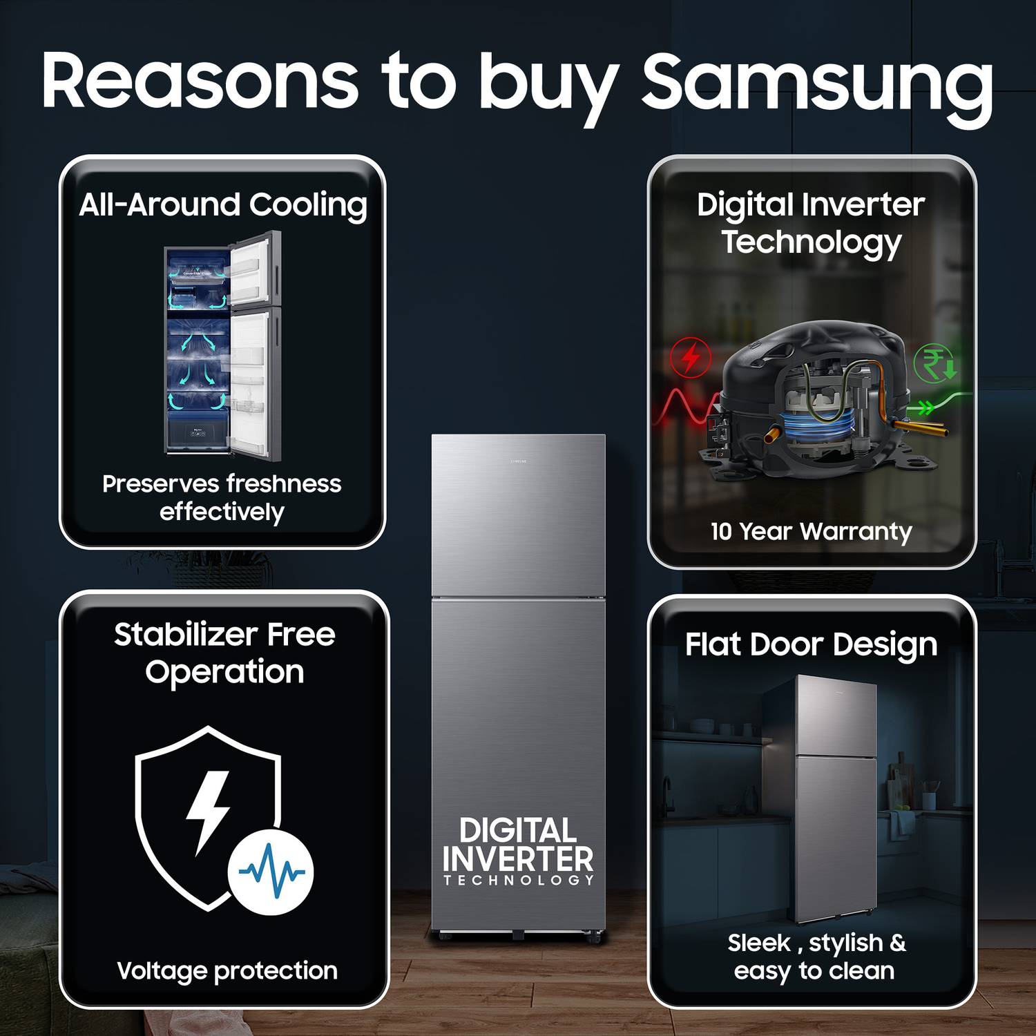 Samsung 256 L Frost Free Double Door Refrigerator 2026 Model - Image 4