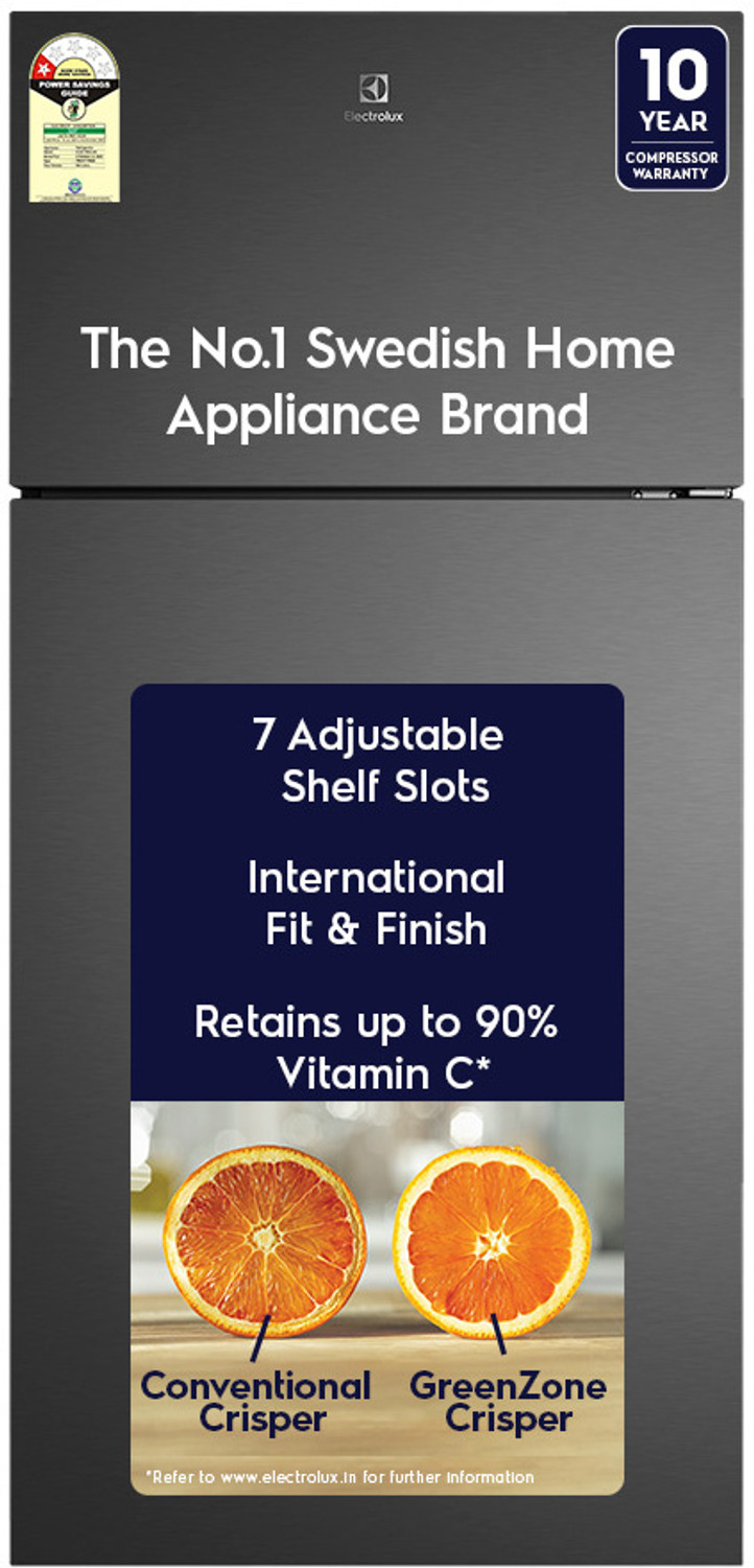 Image of Electrolux 503 L Frost Free Double Door 1 Star Refrigerator with �Inverter Refrigerator with AI AutoSense, GreenZone Technology, UltimateTaste 700