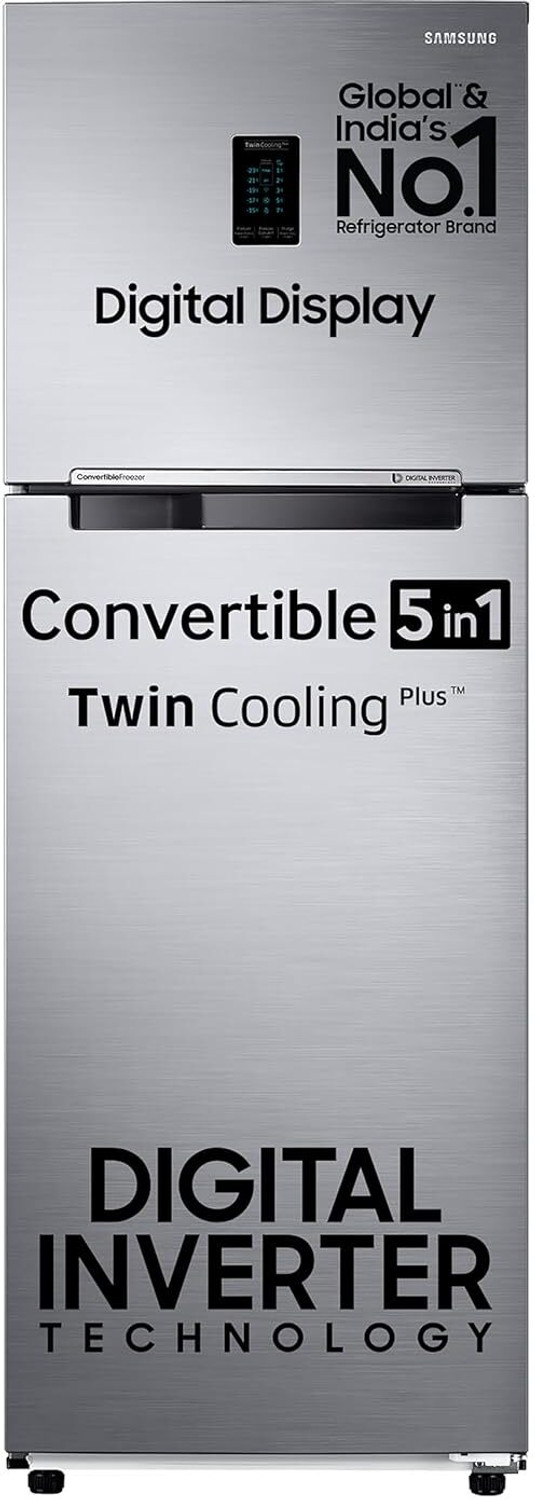 Image of Samsung 322 L Frost Free Double Door 3 Star Convertible Refrigerator with Digital Inverter, Convertible 5-in-1 and Display
