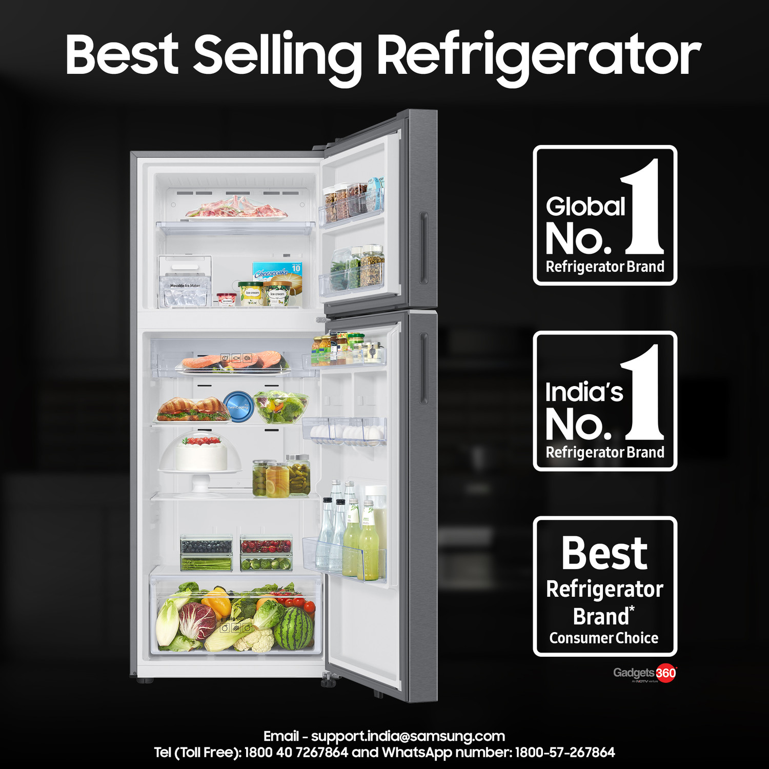 Image of Samsung 419 L Frost Free Double Door 2 Star Refrigerator