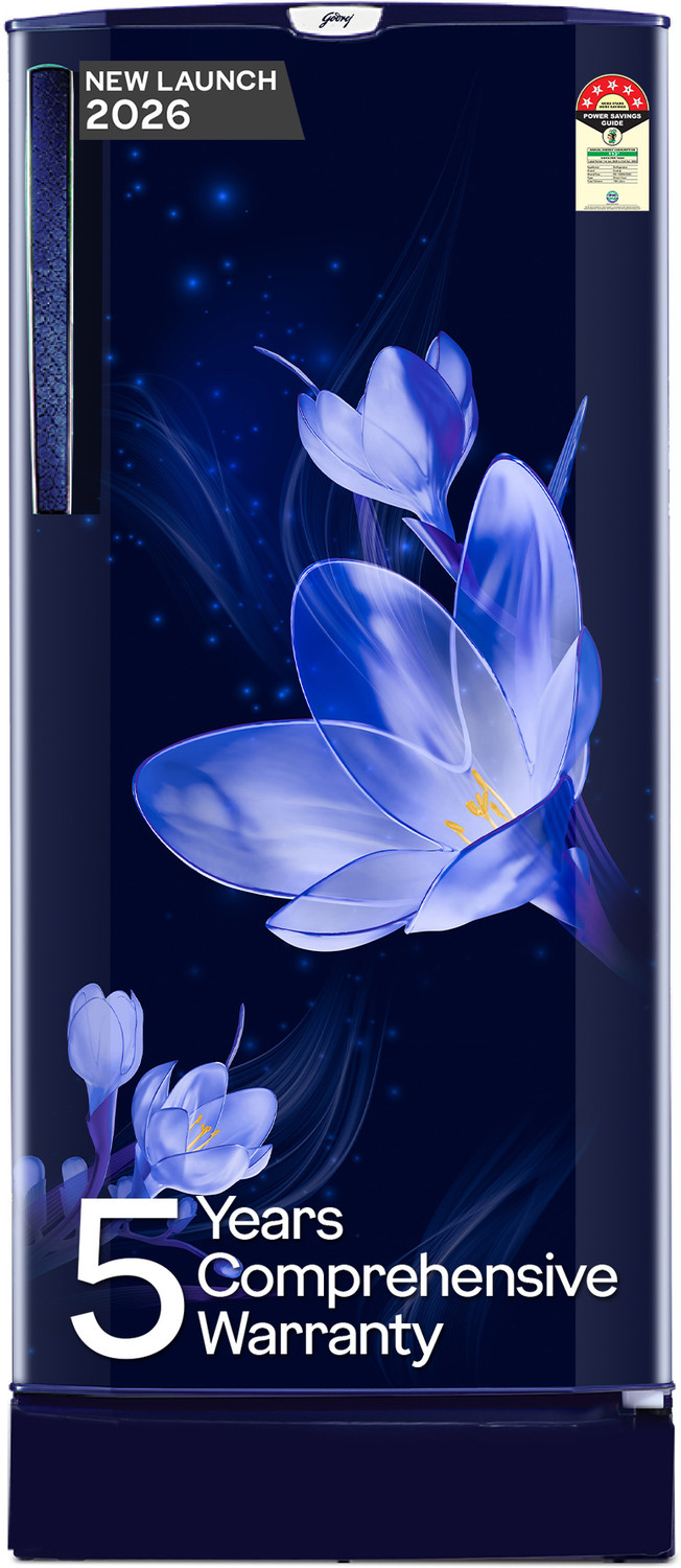 Image of Godrej 185 L Direct Cool Single Door 5 Star Refrigerator with 22L Jumbo Vegetable Tray Advanced Inverter Technology 2.5L Bottle Space