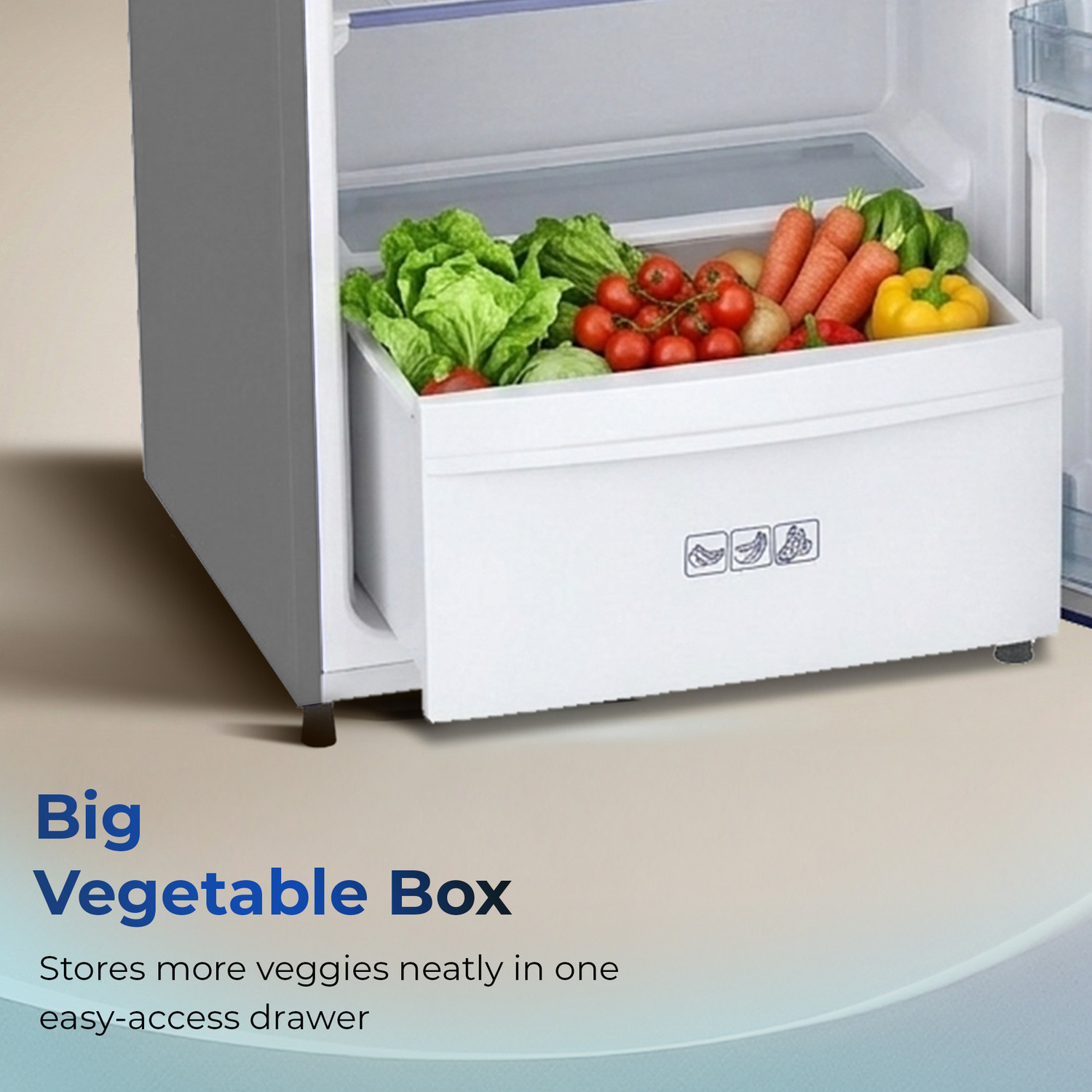 Image of Haier 165 L Direct Cool Single Door 1 Star Refrigerator with Diamond Edge Freezing Technology, Easy Clean Back, Large Vegetable Box ( 2026 Model)