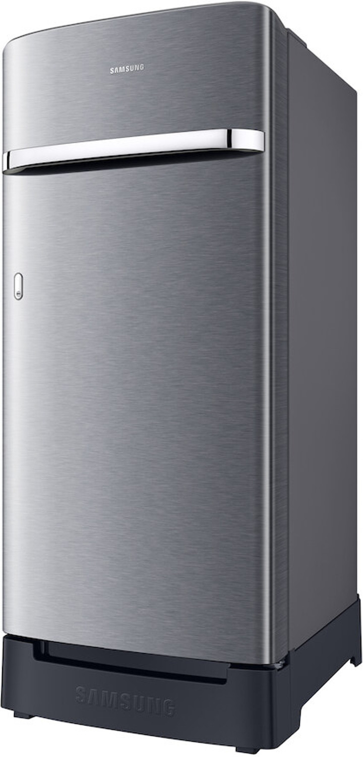 Image of Samsung 189 L Direct Cool Single Door 5 Star Refrigerator with Base Drawer (Elegant Inox Grey, RR21H2H25S8 /HL)