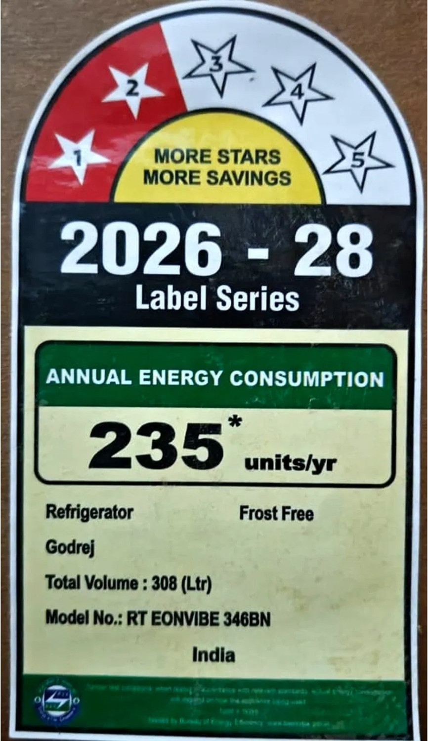 Image of Godrej 308 L Frost Free Double Door 2 Star Convertible Refrigerator