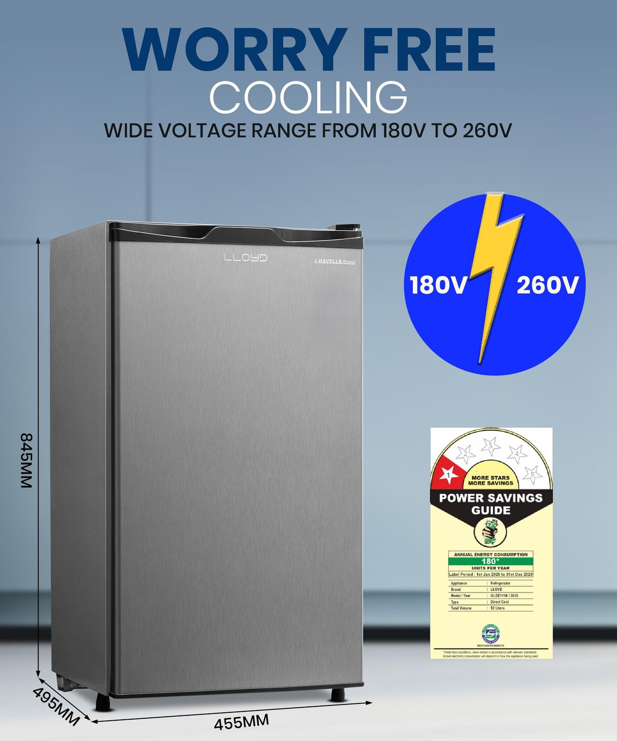 Image of Lloyd 92 L Direct Cool Single Door 1 Star Refrigerator