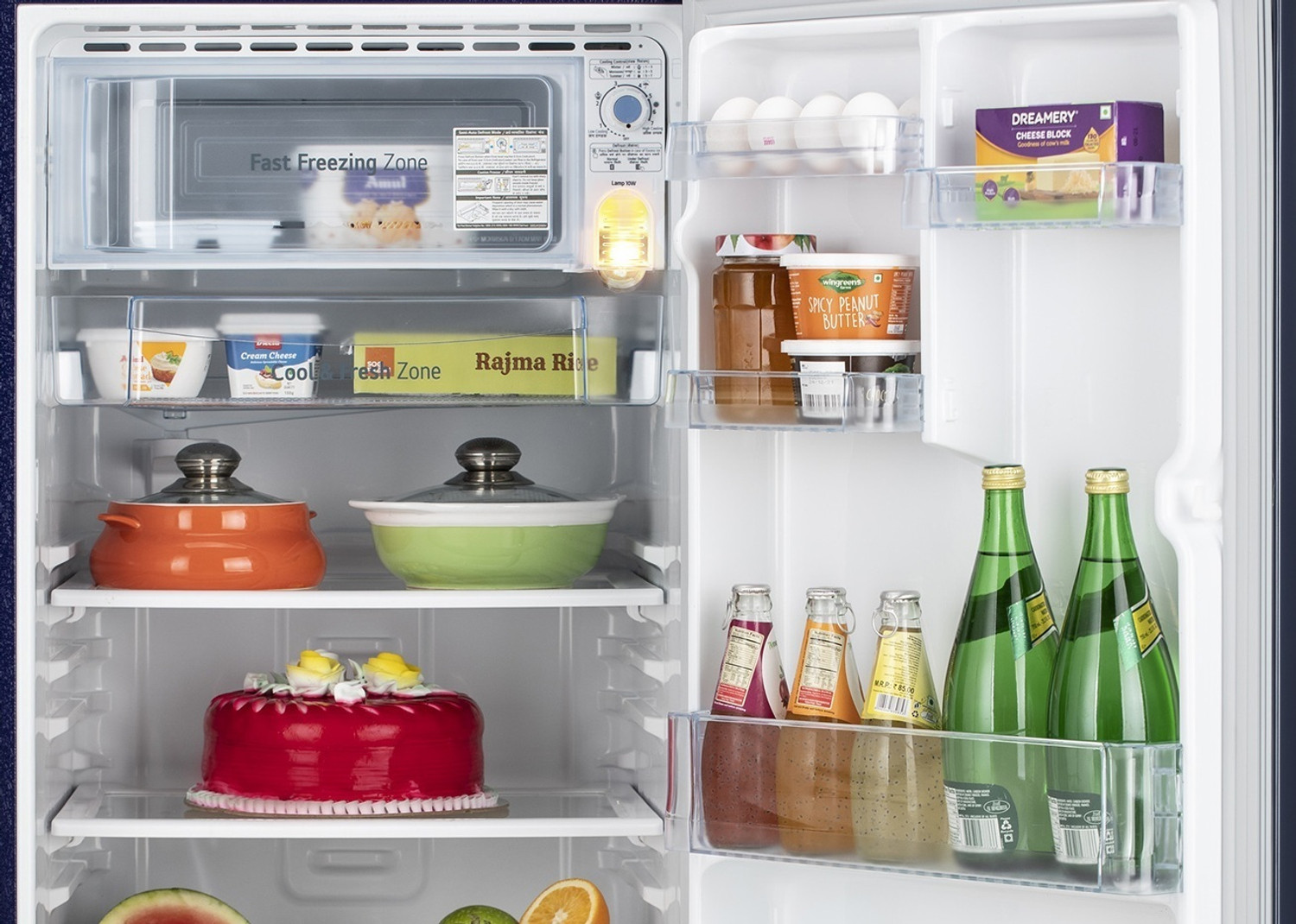Image of LG 185 L Direct Cool Single Door 5 Star Refrigerator with Base Drawer with Smart Inverter Compressor, Moist N Fresh, Auto Smart Connect, Fast Ice Making