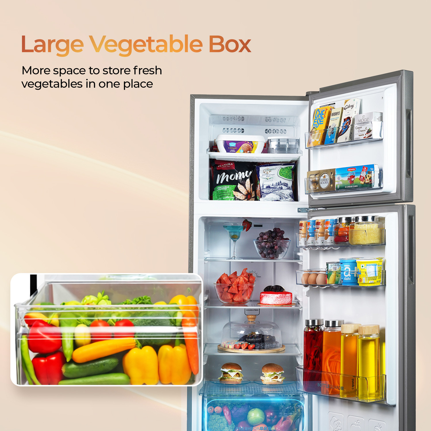 Image of Haier 240 L Frost Free Double Door 2 Star Refrigerator with Freezer,(2026 Model)