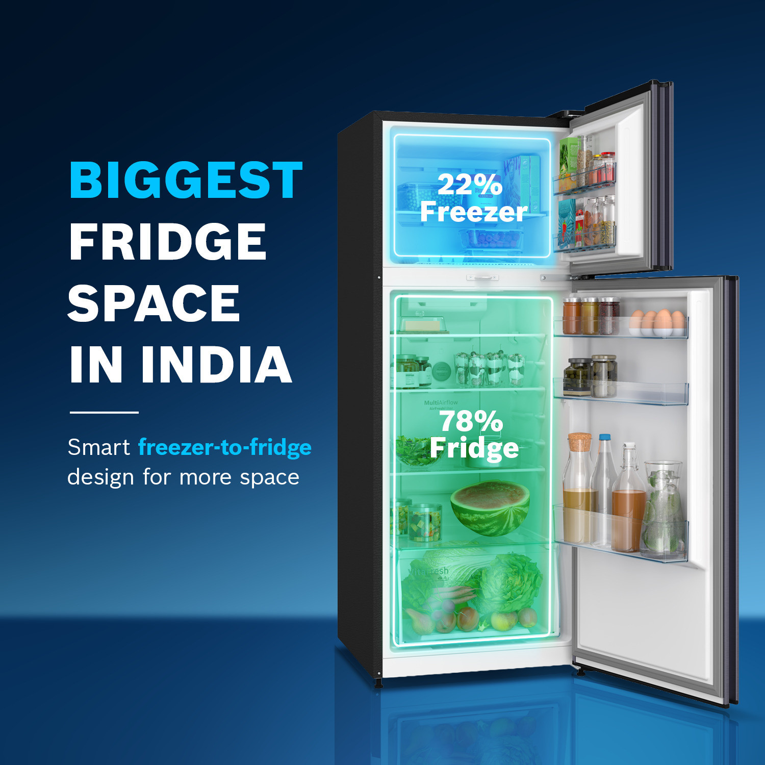 Image of BOSCH 334 L Frost Free Double Door 1 Star Refrigerator