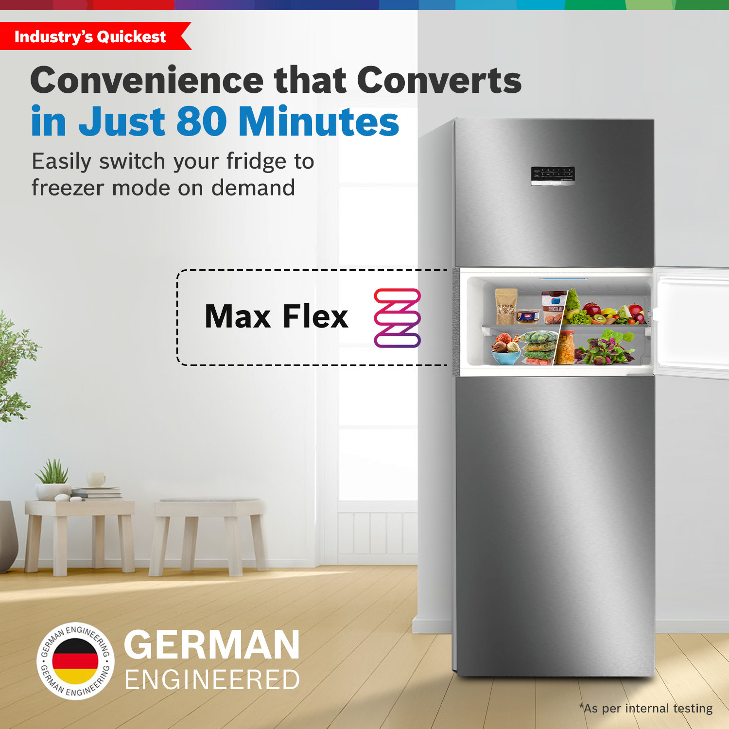 Image of BOSCH 303 L Frost Free Triple Door Refrigerator