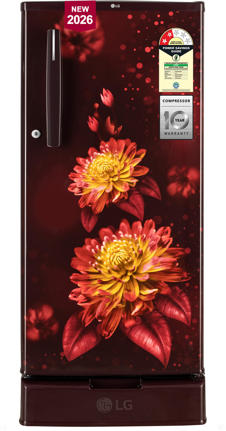 Image of LG 185 L Direct Cool Single Door 2 Star Refrigerator with Base Drawer with Chiller Tray, Works without Stabilizer & 2026 Model