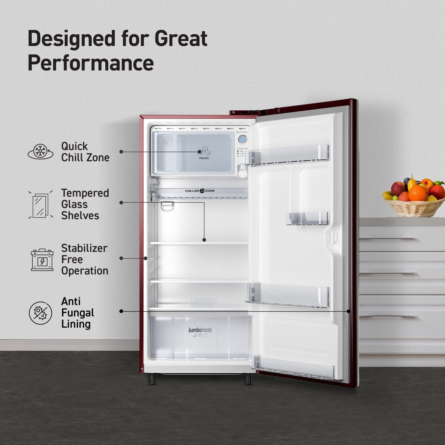 Image of Panasonic 190 L Direct Cool Single Door 2 Star Refrigerator