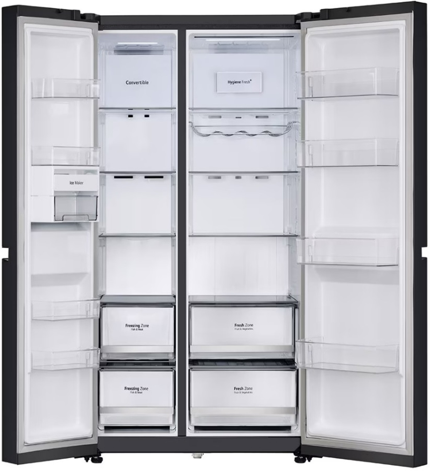 Image of LG 650 L Direct Cool Side by Side 5 Star Convertible Refrigerator