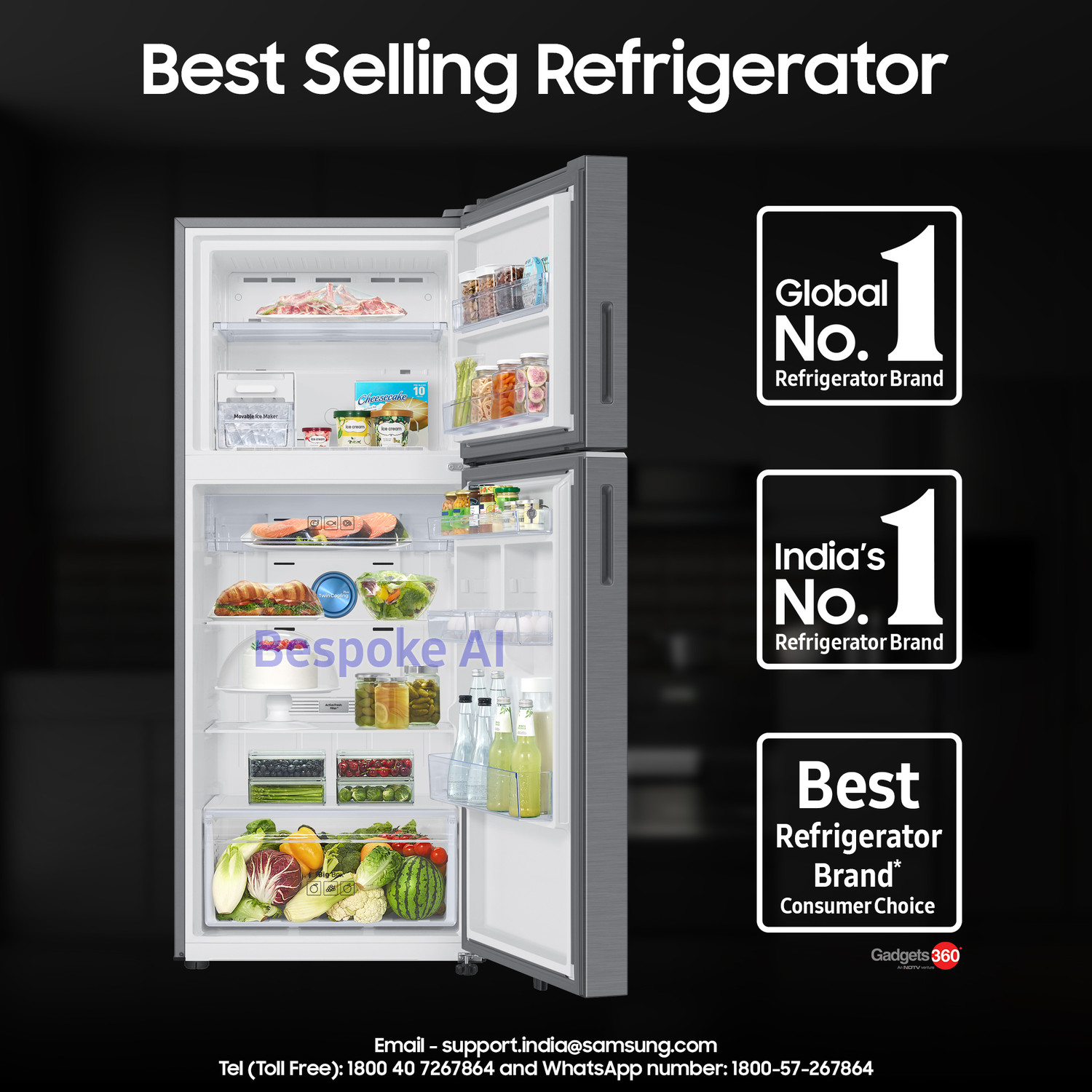 Image of Samsung 396 L Frost Free Double Door 2 Star Refrigerator