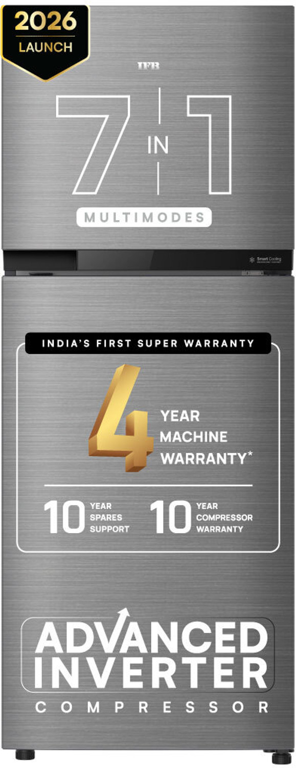Image of IFB 241 L Frost Free Double Door 2 Star Refrigerator with 7-in-1 Multi Mode, 30 Hrs Cooling Retention, Big Vegetable Box with Humidity Controller (30 Days Fresh), XL Bottle Bin, Advanced Inverter Compressor & 4 Year Super Warranty
