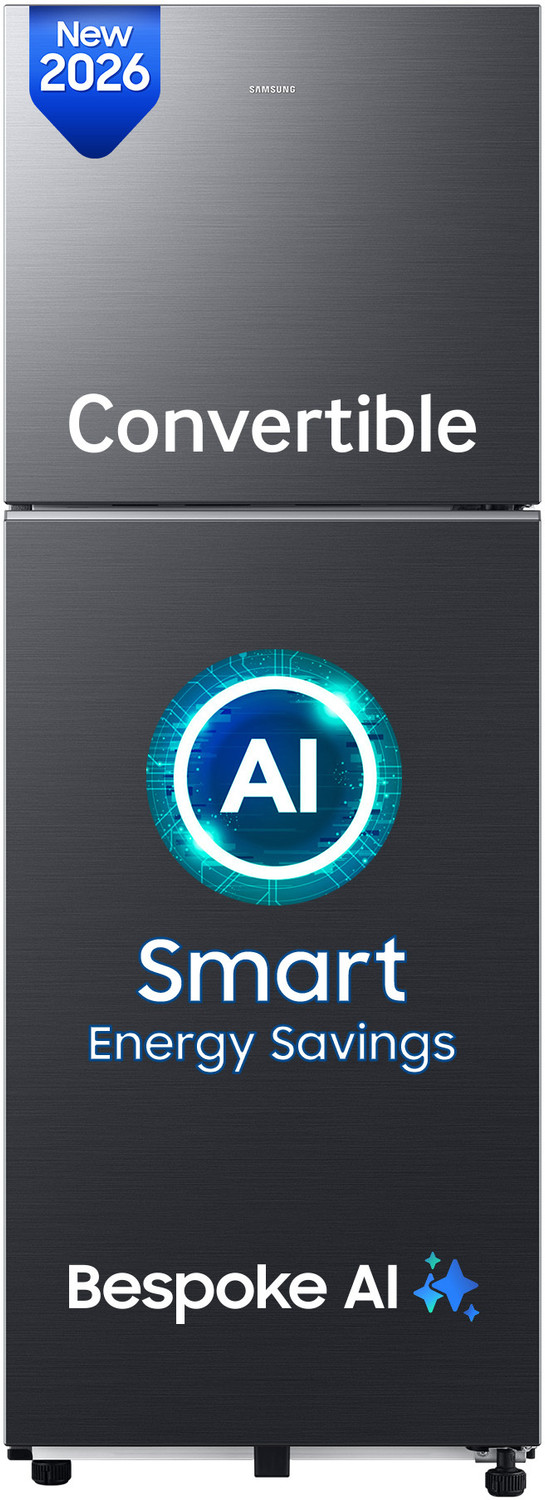 Image of Samsung 236 L Frost Free Double Door 3 Star Convertible Refrigerator with Convertible, Wifi Enabled, Bespoke AI, Digital Inverter, 2026 Model
