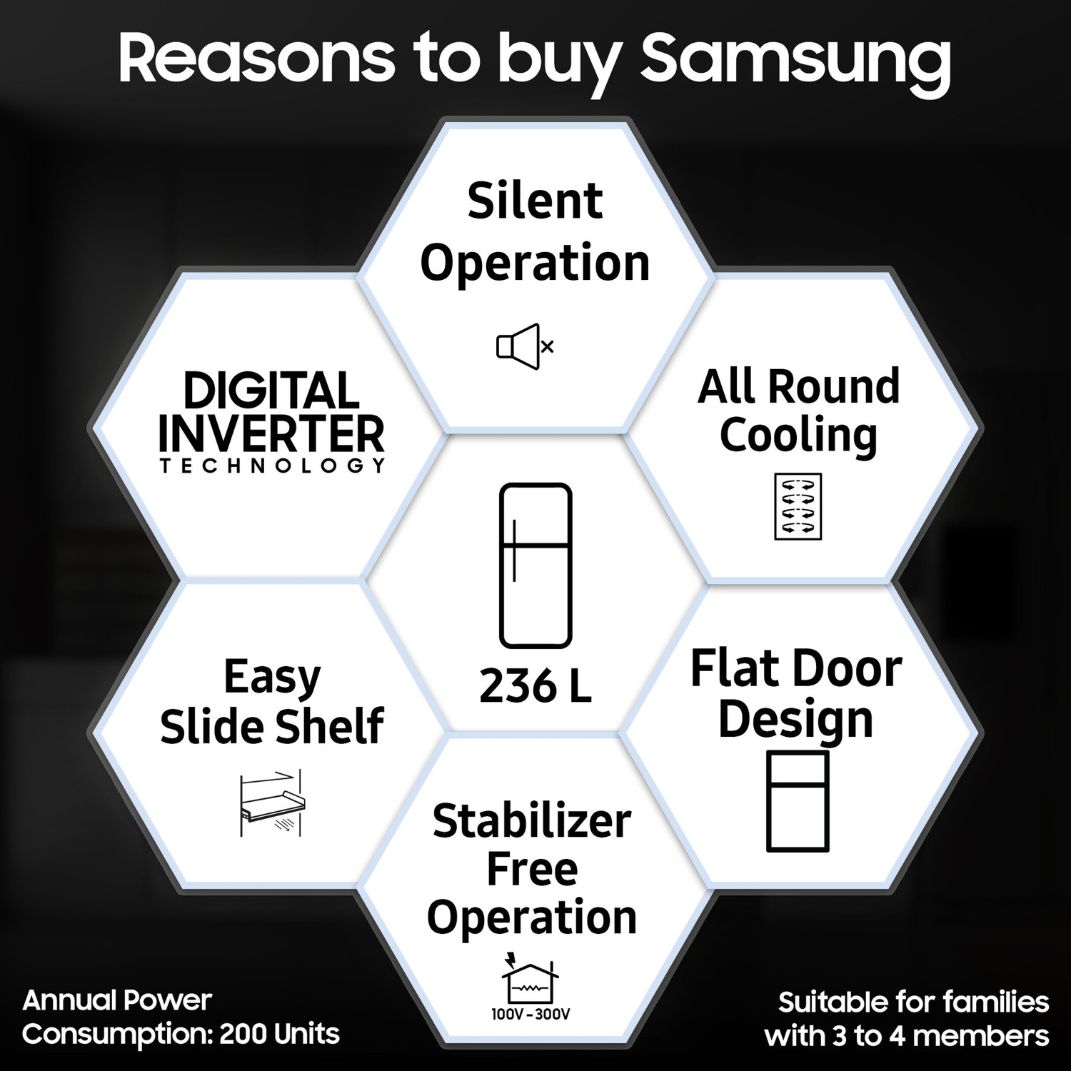 Image of Samsung 236 L Frost Free Double Door 3 Star Refrigerator