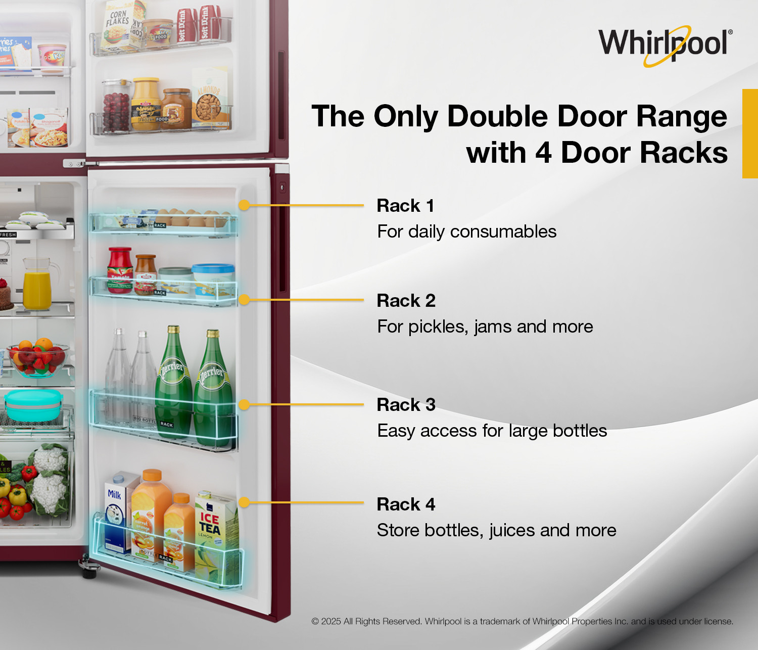 Image of Whirlpool 235 L Frost Free Double Door 2 Star Refrigerator