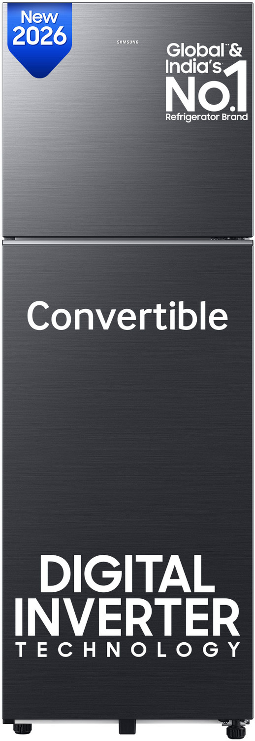 Image of Samsung 256 L Frost Free Double Door 3 Star Refrigerator with Convertible, Digital Inverter, 2026 Model