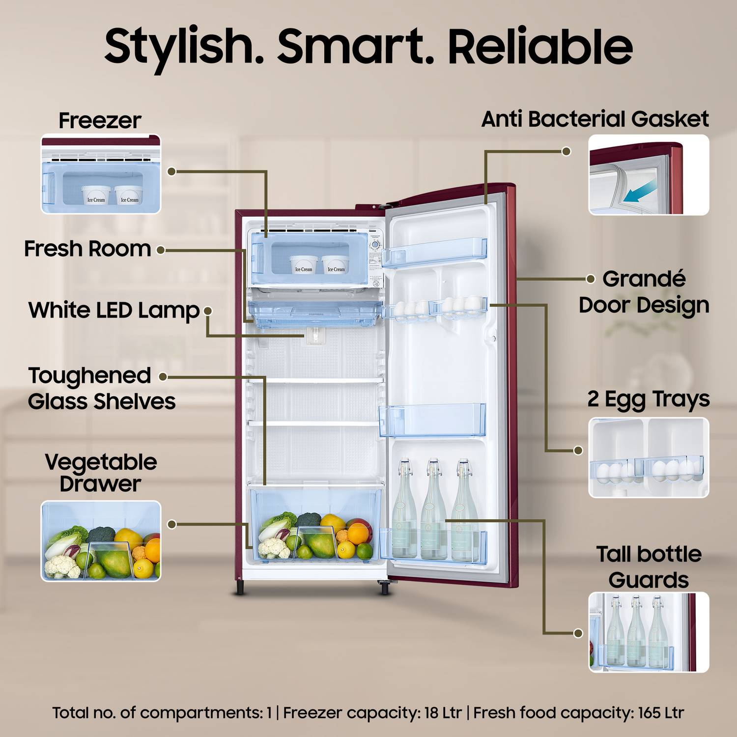 Samsung 183L Direct Cool Single Door Refrigerator 2026 - Image 5