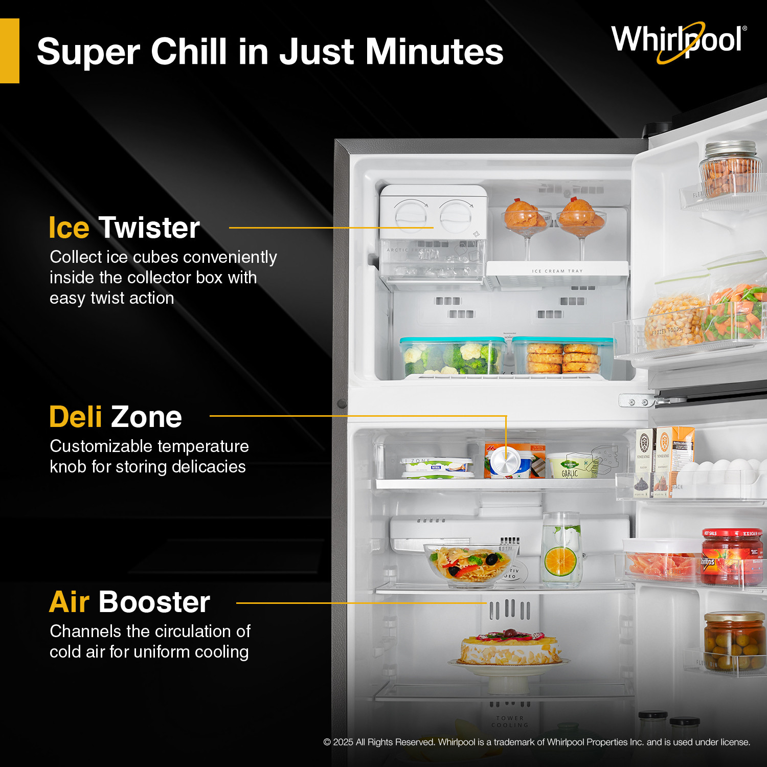Image of Whirlpool 300 L Frost Free Triple Door Refrigerator