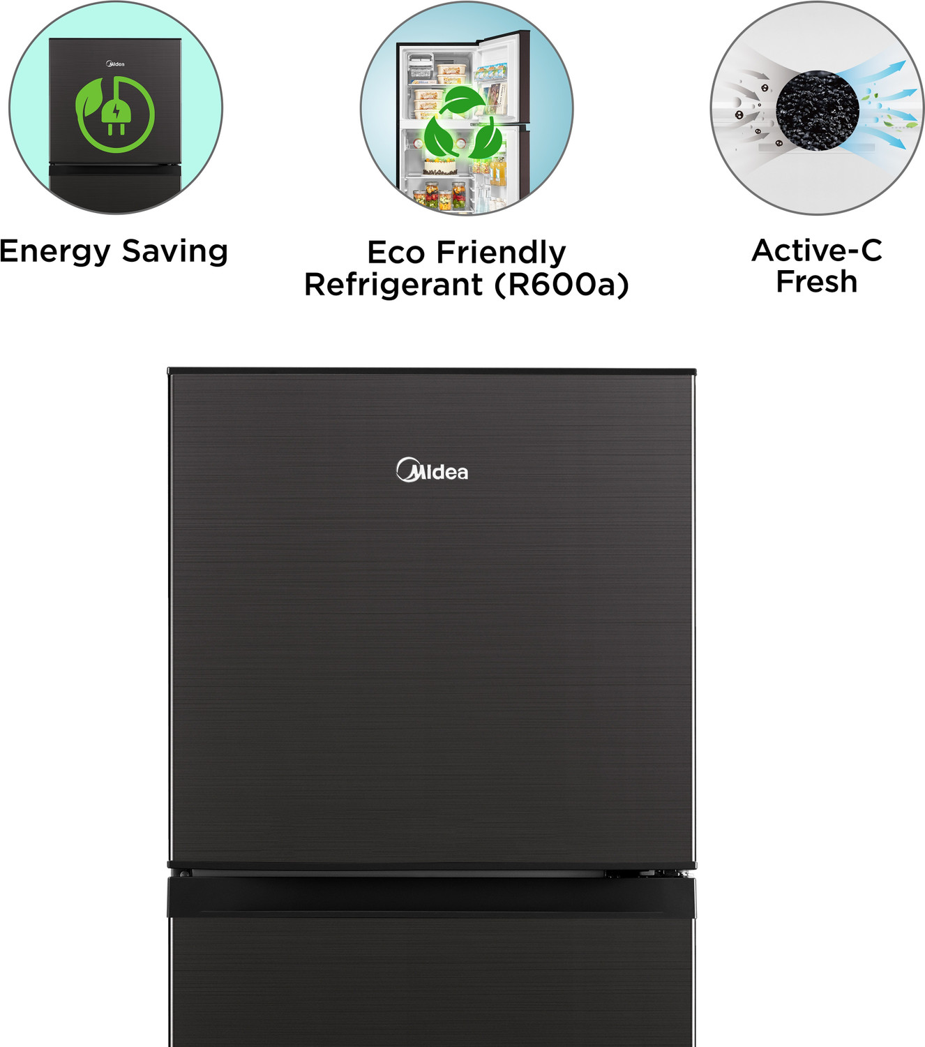 Image of Midea 233 L Frost Free Double Door Top Mount 3 Star Convertible Refrigerator