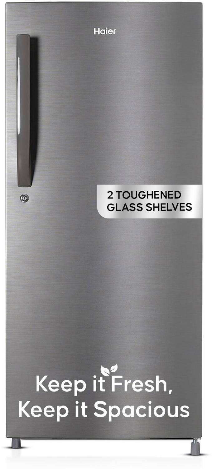 Haier 190 L Direct Cool Single Door 4 Star Refrigerator  with Toughned Glass ShelfLarge Vegetable Box