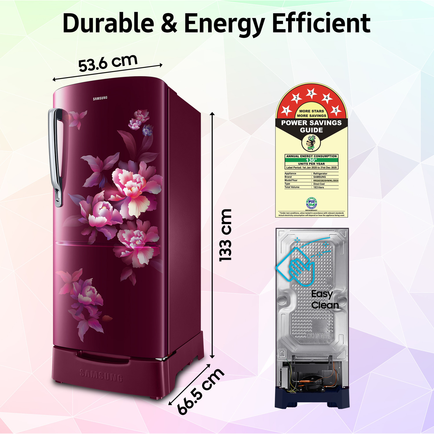 Image of Samsung 183 L Direct Cool Single Door 4 Star Refrigerator