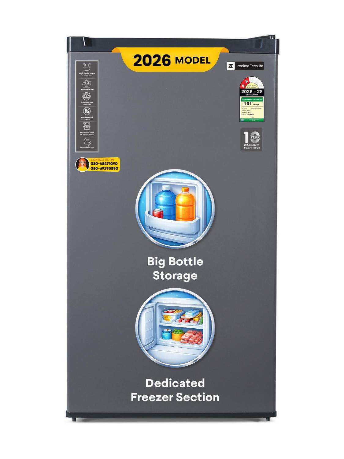 realme TechLife 84 L Direct Cool Single Door 2 Star Refrigerator price history chart and lowest price