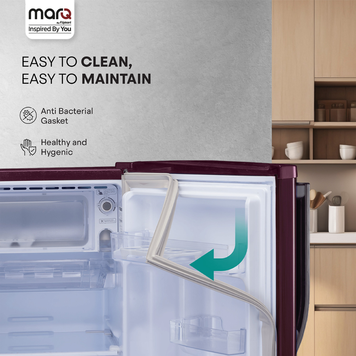 Image of MarQ by Flipkart 183 L Direct Cool Single Door 2 Star Refrigerator with Toughened Glass Shelves and Large Vegetable Basket