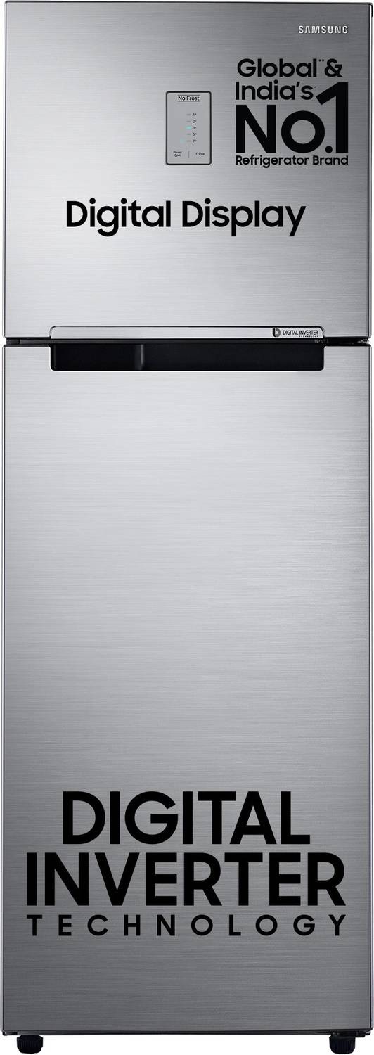 Samsung 256 L Frost Free Double Door 3 Star Refrigerator with Digital Inverter and Display