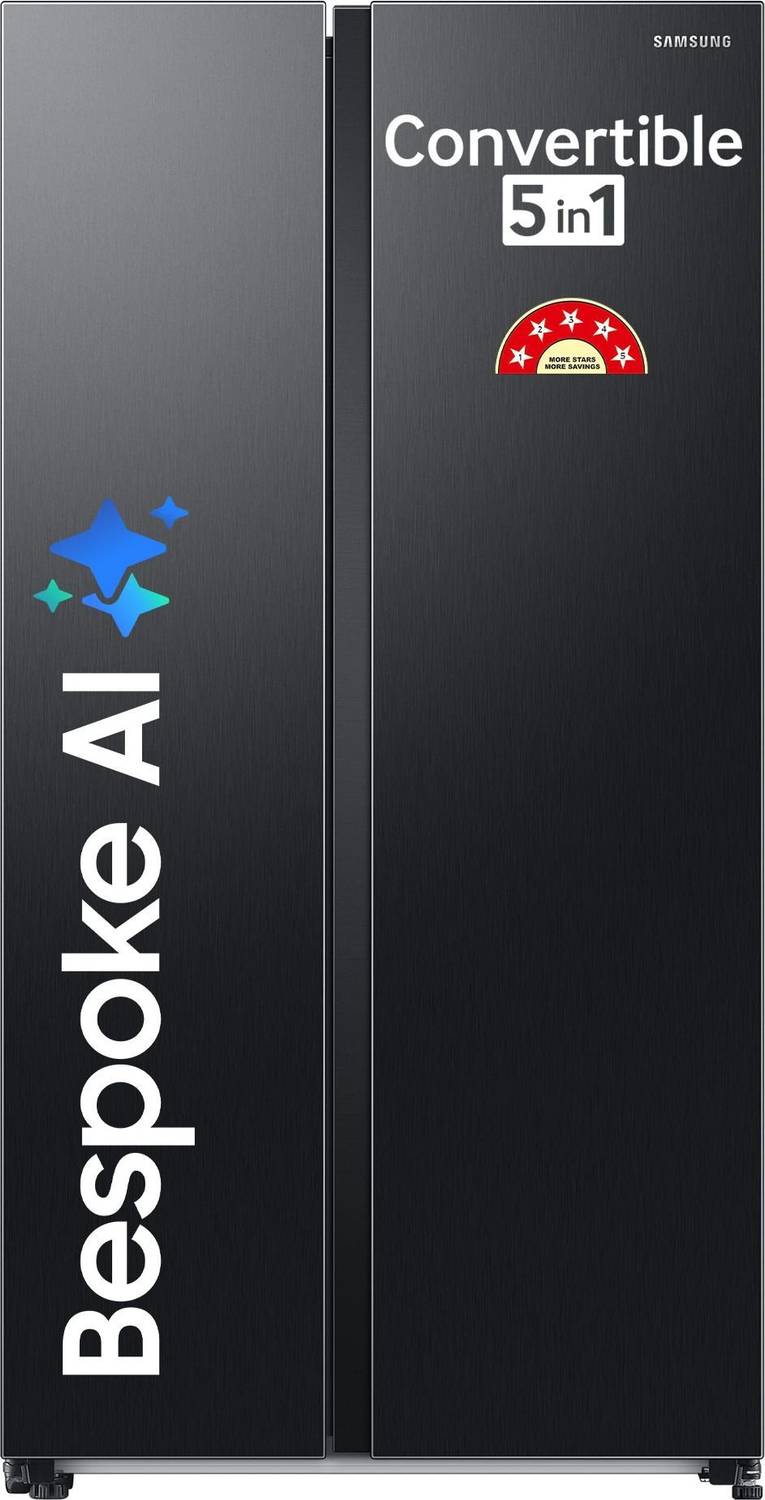 Samsung 653 L Frost Free Side by Side 5 Star Refrigerator with AI and WiFi, Convertible 5-in-1, Digital Inverter
