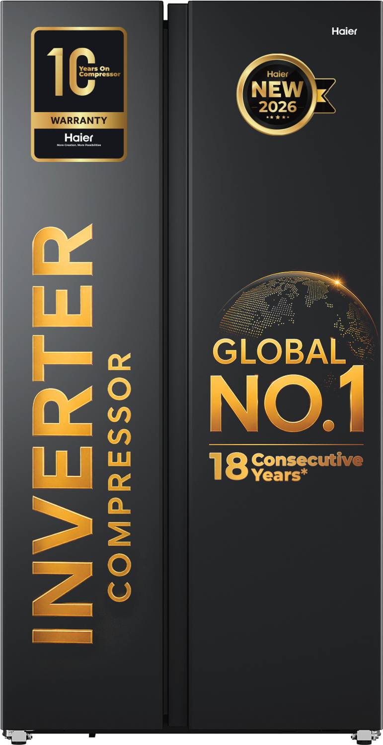 Haier 540 L Frost Free Side by Side 3 Star Refrigerator  with Inverter , (360 Magic Cooling for Uniform Freshness, Dual Fresh Drawers for freshness, Deo Fresh Technology, 2026 Model) Online at Best Price in India | Flipkart.com
