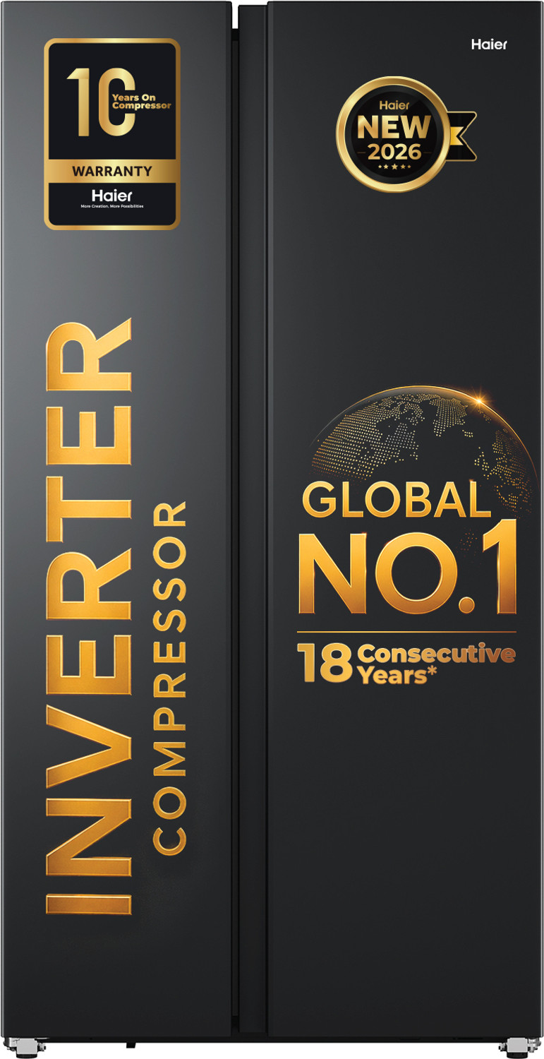 Image of Haier 540 L Frost Free Double Door 3 Star Refrigerator with Inverter , (360 Magic Cooling for Uniform Freshness, Dual Fresh Drawers for freshness, Deo Fresh Technology, 2026 Model)