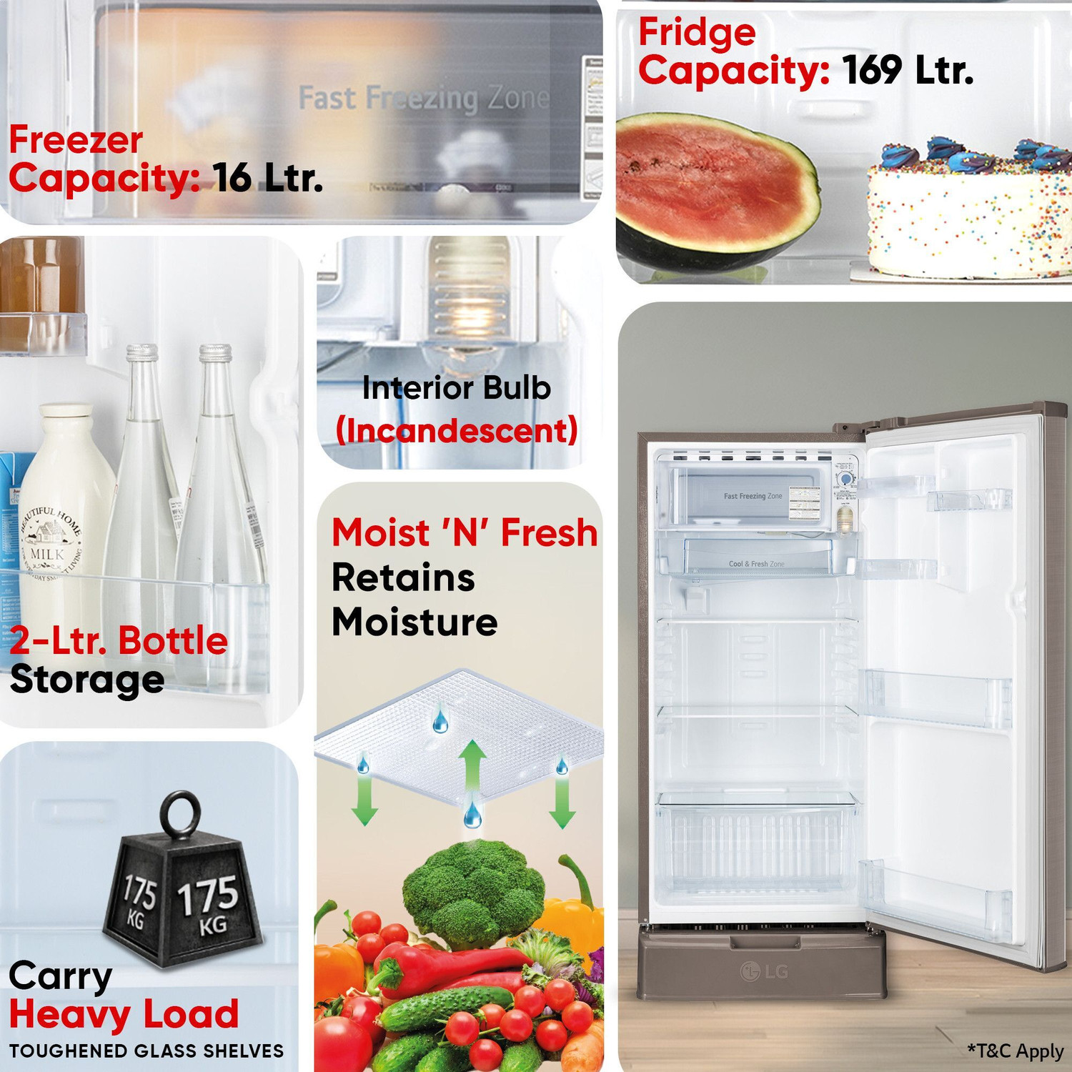 Image of LG 185 L Direct Cool Single Door 2 Star Refrigerator with Base Drawer